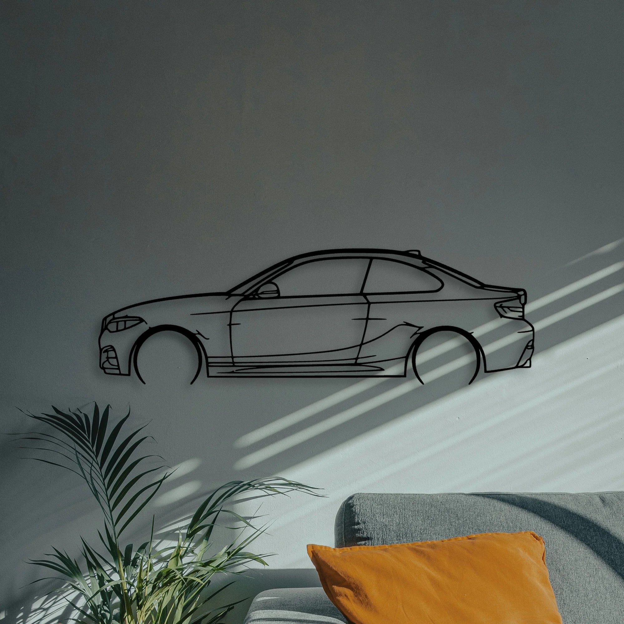 M240I F22 2 Classic Silhouette Metal Wall Art - Automotive Garage Decor