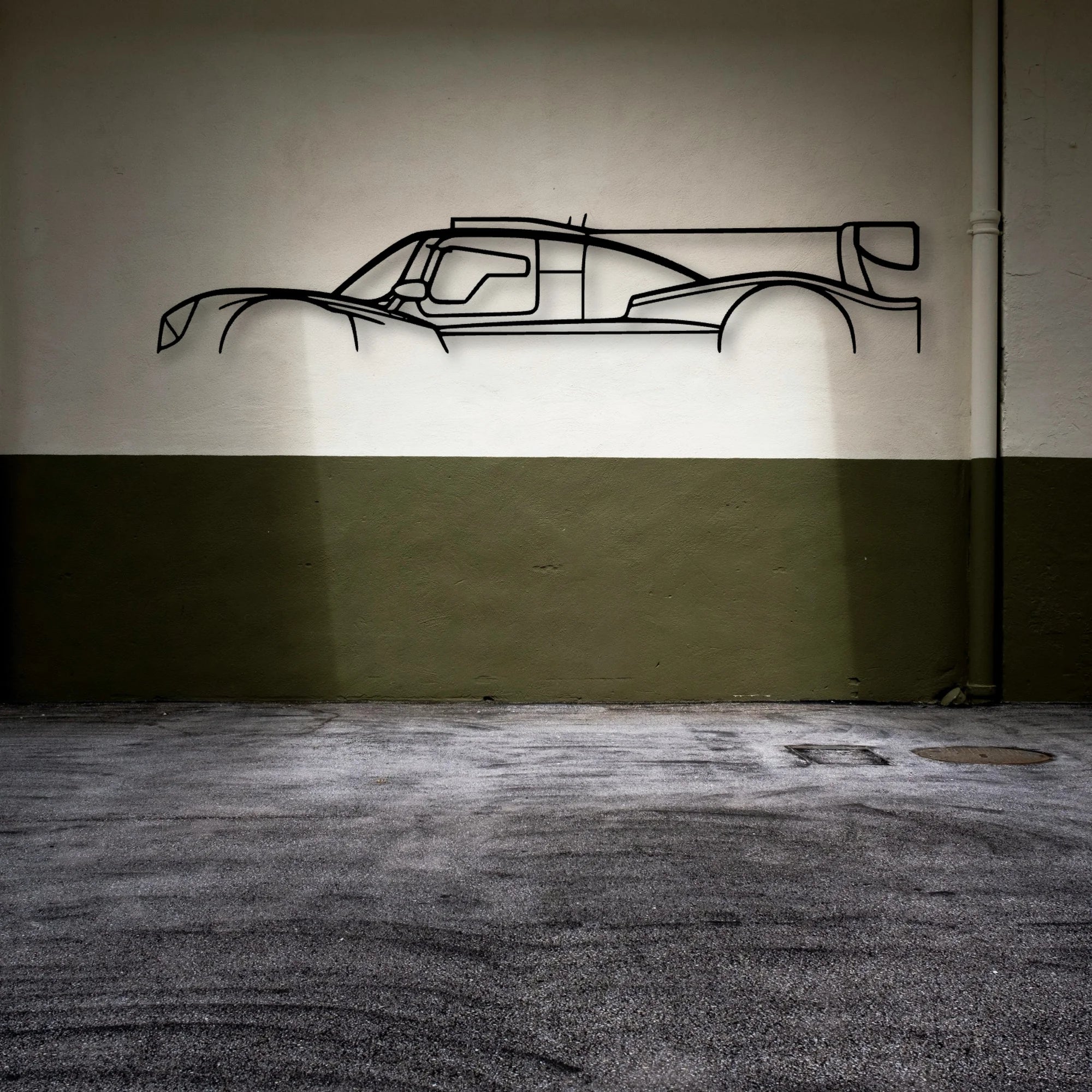 M30 LMP3 Classic Silhouette Metal Wall Art - Automotive Garage Decor