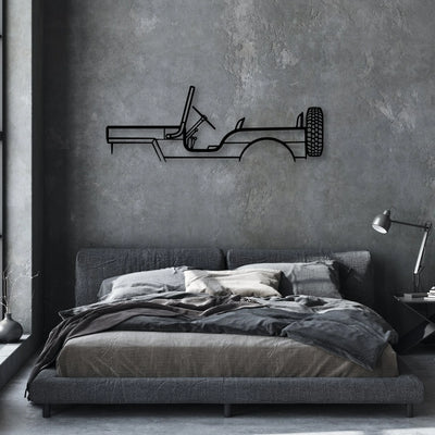 M38 1957 Classic Silhouette Metal Wall Art - Automotive Garage Decor