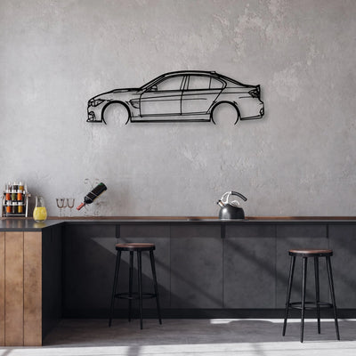 M3 CS 2018 Classic Silhouette Metal Wall Art - Automotive Garage Decor