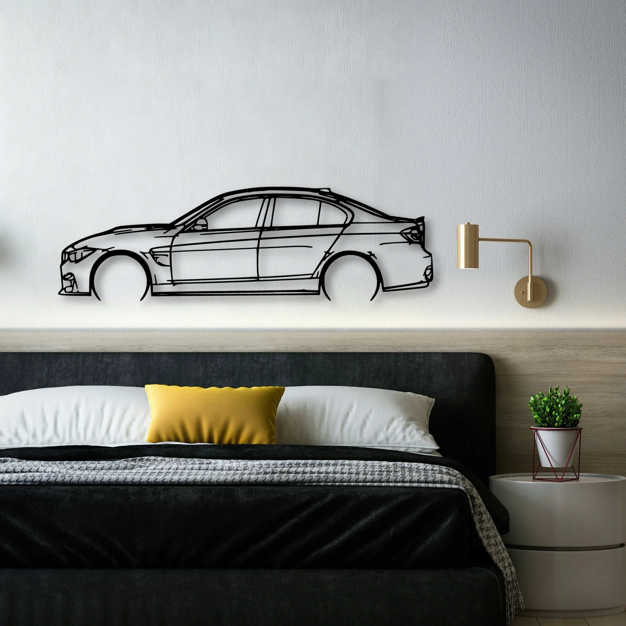 M3 CS 2018 Classic Silhouette Metal Wall Art - Automotive Garage Decor