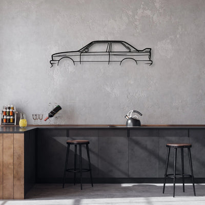 M3 E30 Classic Silhouette Metal Wall Art - Automotive Garage Decor