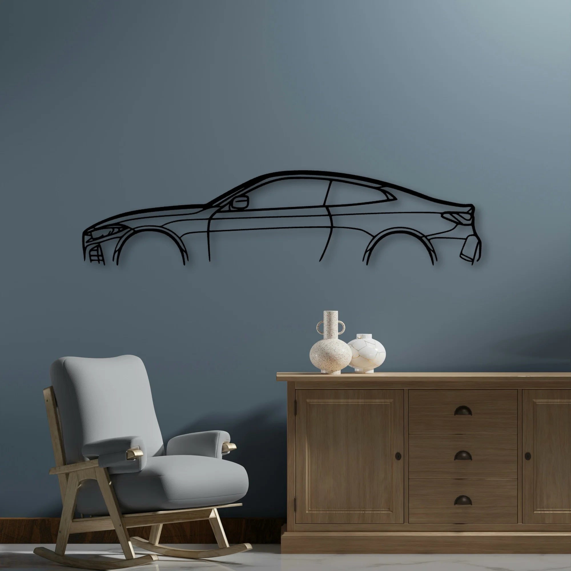 M440I G22 Classic Silhouette Metal Wall Art - Automotive Garage Decor
