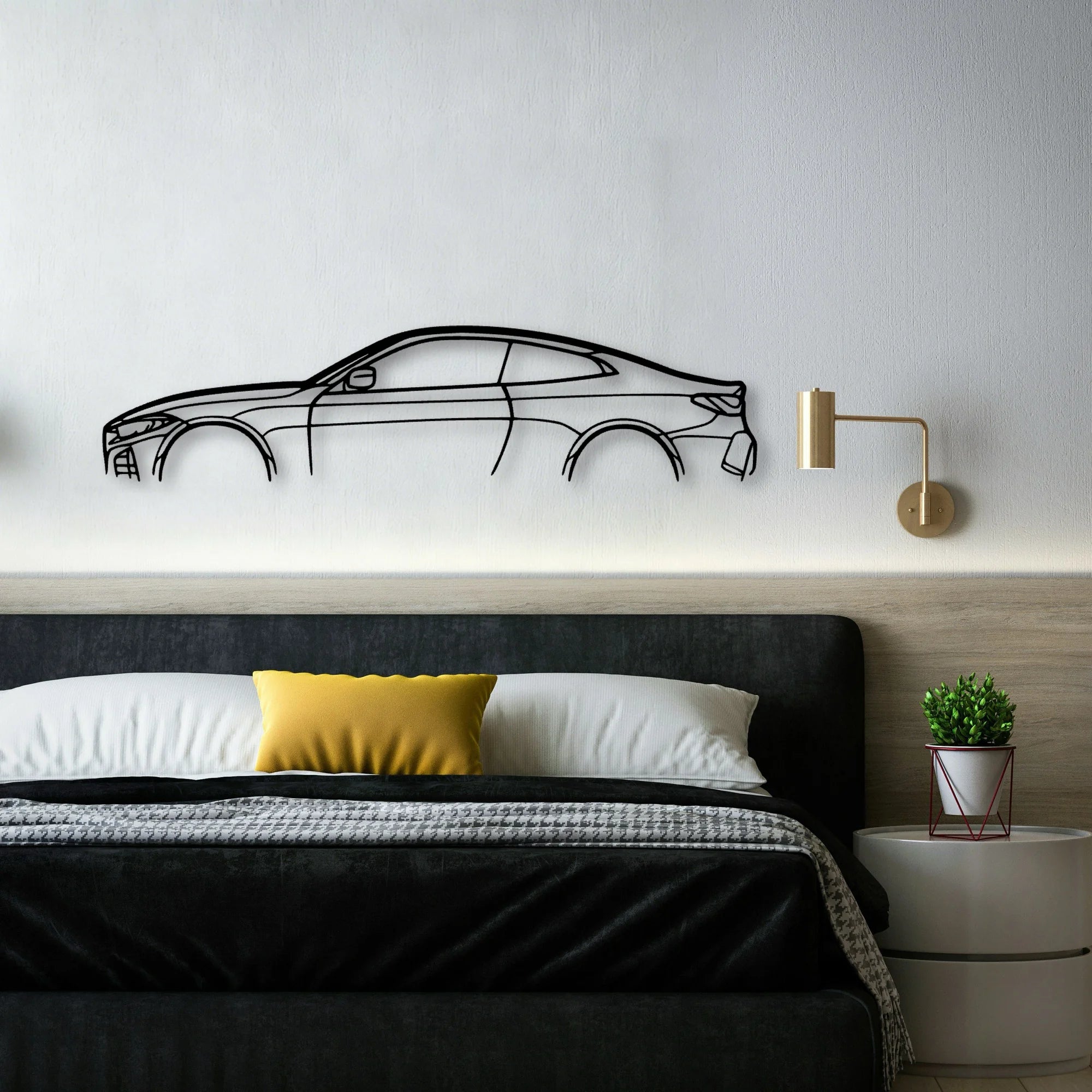 M440I G22 Classic Silhouette Metal Wall Art - Automotive Garage Decor