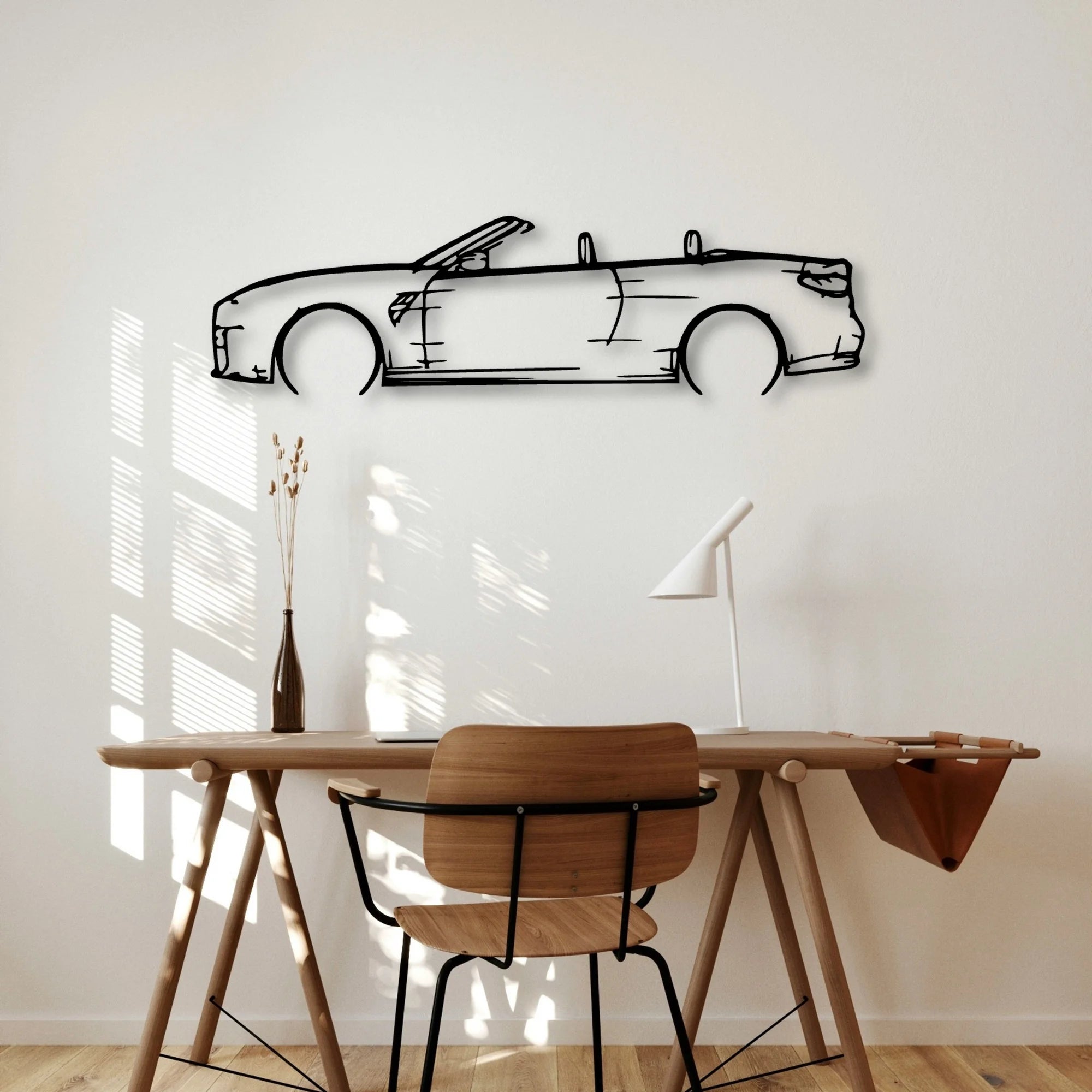 M4 2023 Convertible Classic Silhouette Metal Wall Art - Automotive Garage Decor