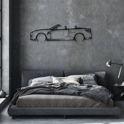M4 2023 Convertible Classic Silhouette Metal Wall Art - Automotive Garage Decor