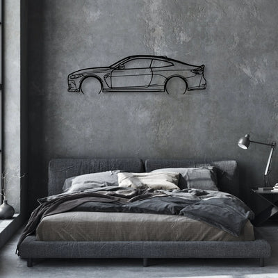 M4 CSL G82 Classic Silhouette Metal Wall Art - Automotive Garage Decor