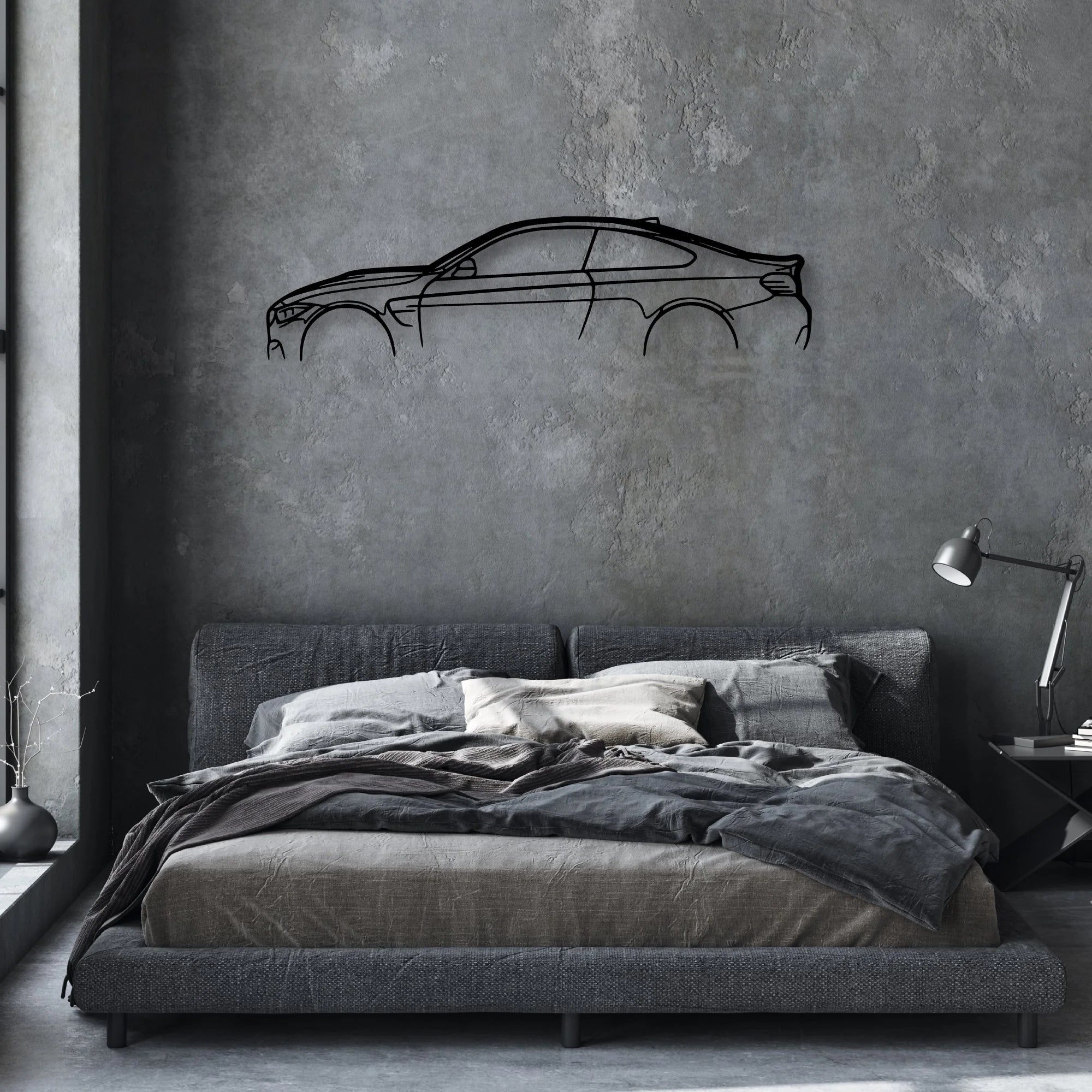 M4 F82 Classic Silhouette Metal Wall Art - Automotive Garage Decor