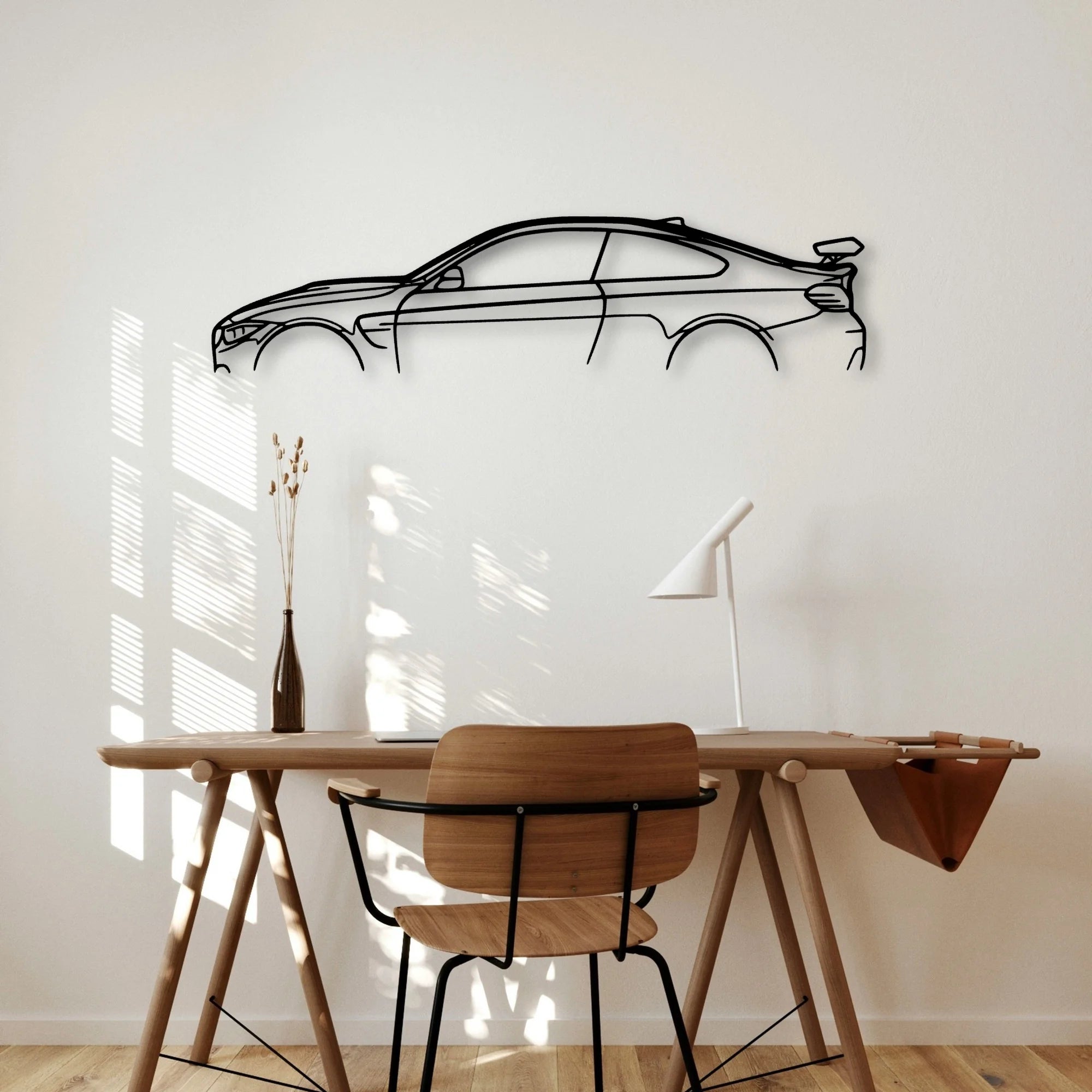 M4 GTS F82 Classic Silhouette Metal Wall Art - Automotive Garage Decor
