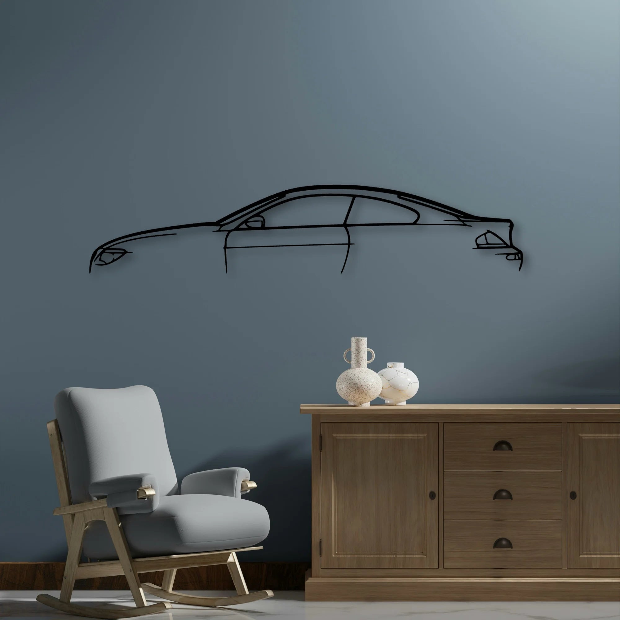 M6 E63 Classic Silhouette Metal Wall Art - Automotive Garage Decor