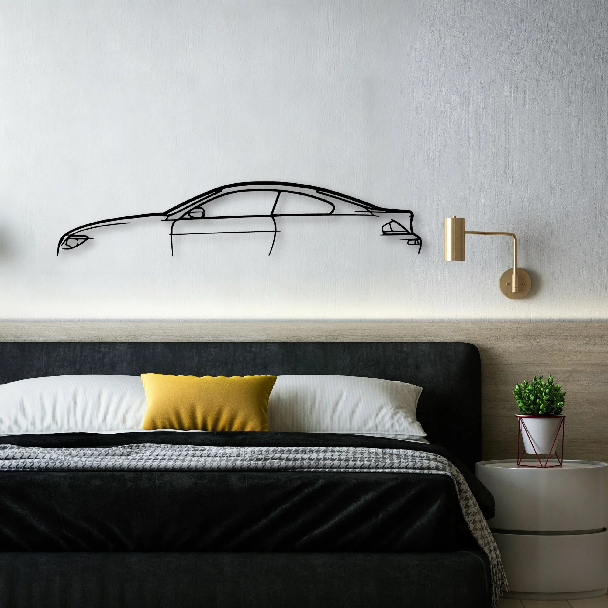 M6 E63 Classic Silhouette Metal Wall Art - Automotive Garage Decor