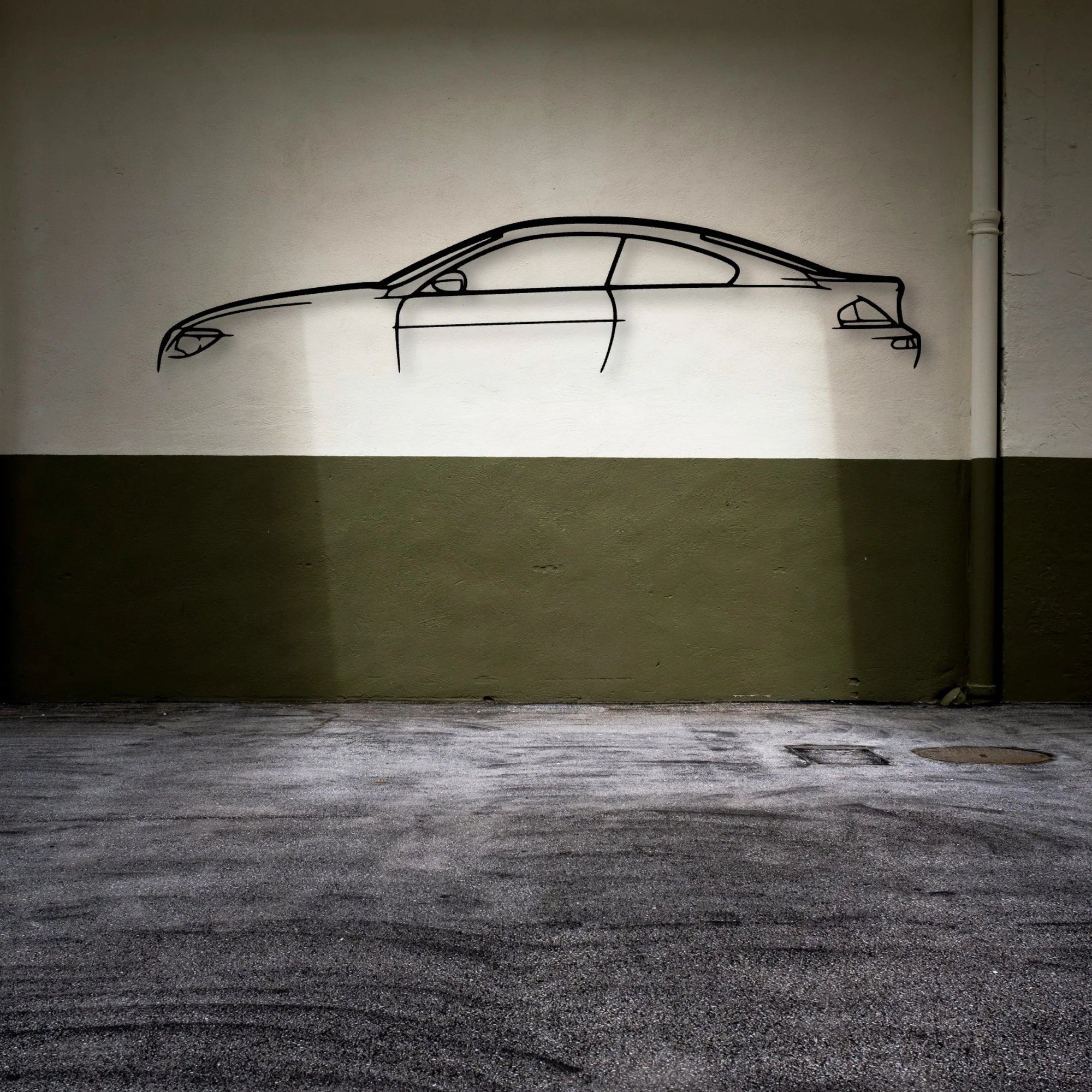 M6 E63 Classic Silhouette Metal Wall Art - Automotive Garage Decor