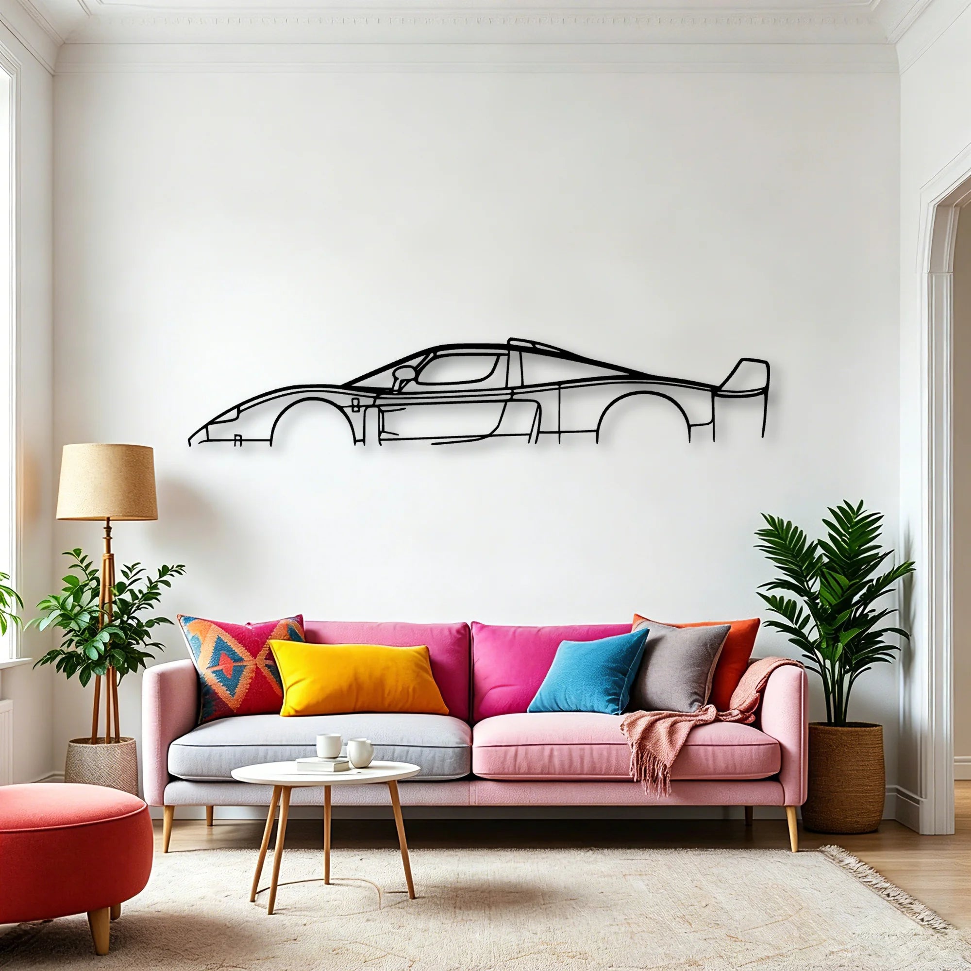 MC12 Classic Silhouette Metal Wall Art - Automotive Garage Decor