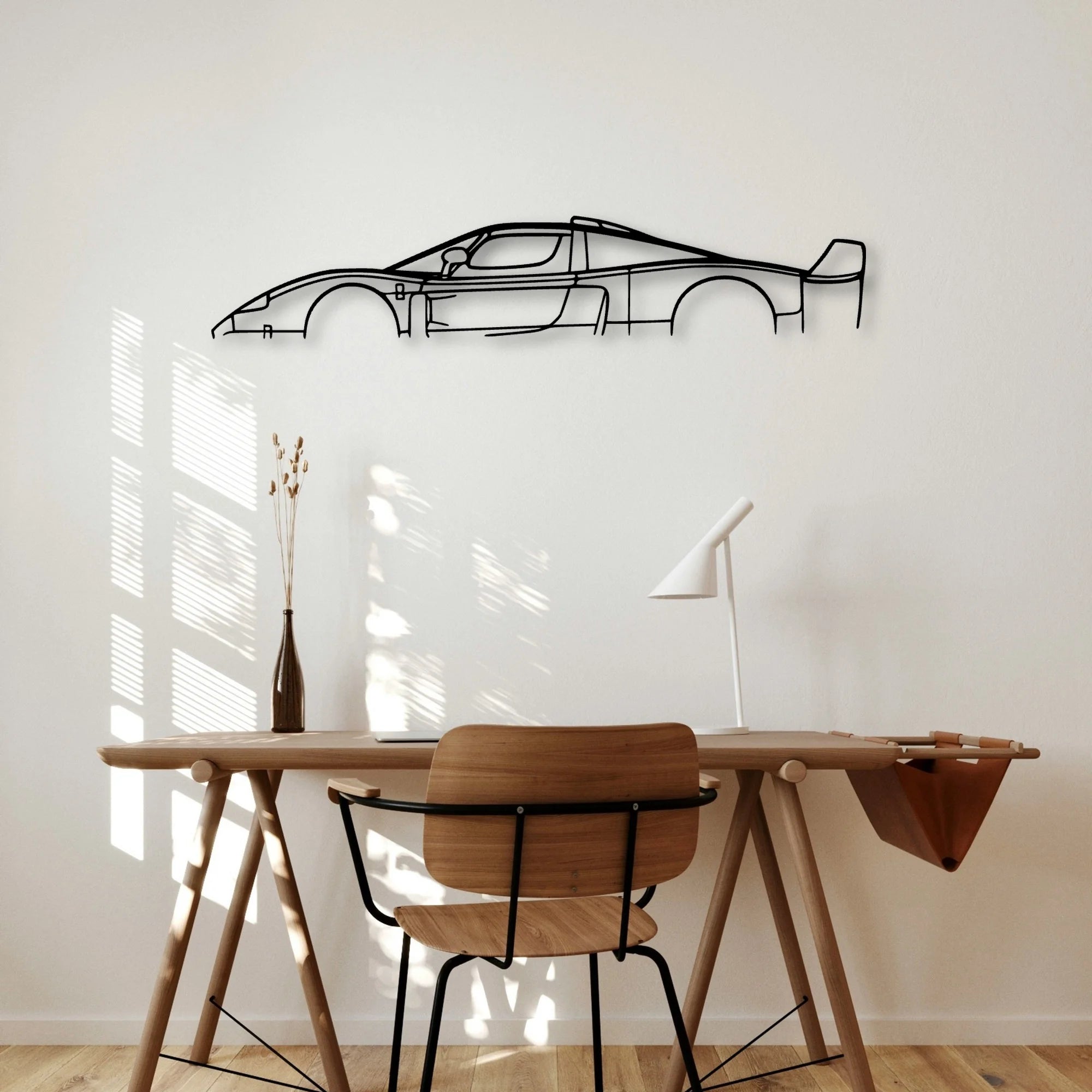 MC12 Classic Silhouette Metal Wall Art - Automotive Garage Decor