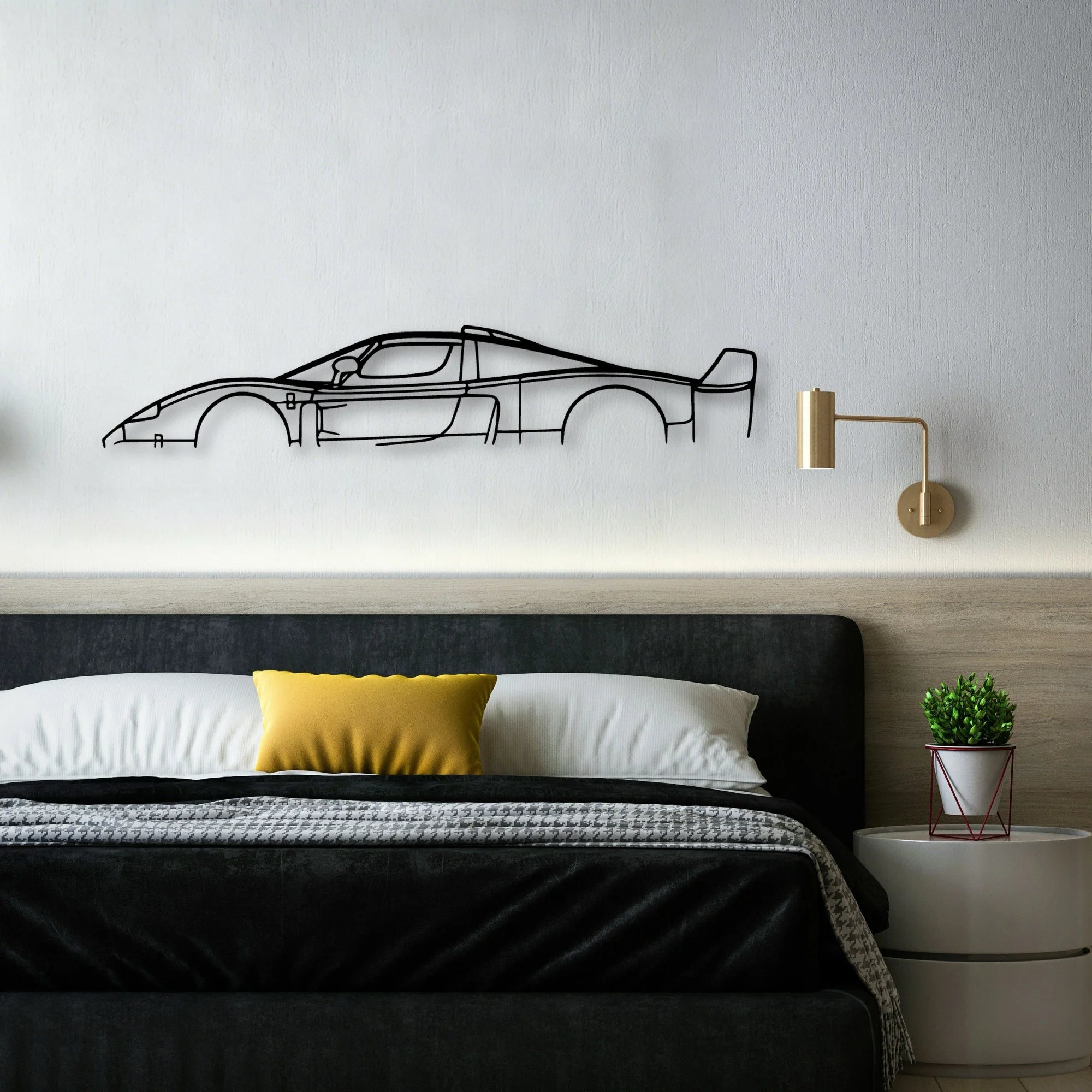 MC12 Classic Silhouette Metal Wall Art - Automotive Garage Decor