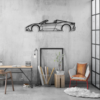 MC20 Cielo Classic Silhouette Metal Wall Art - Automotive Garage Decor