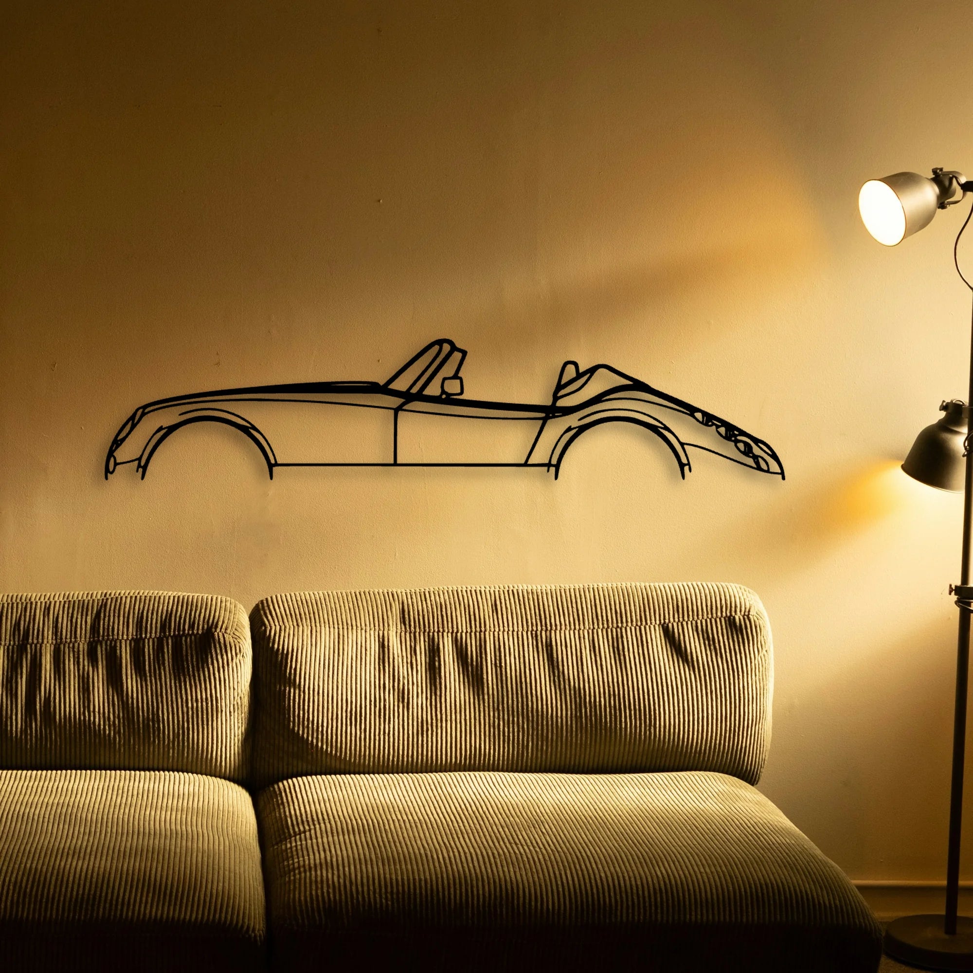 MF3 1998 Classic Silhouette Metal Wall Art - Automotive Garage Decor