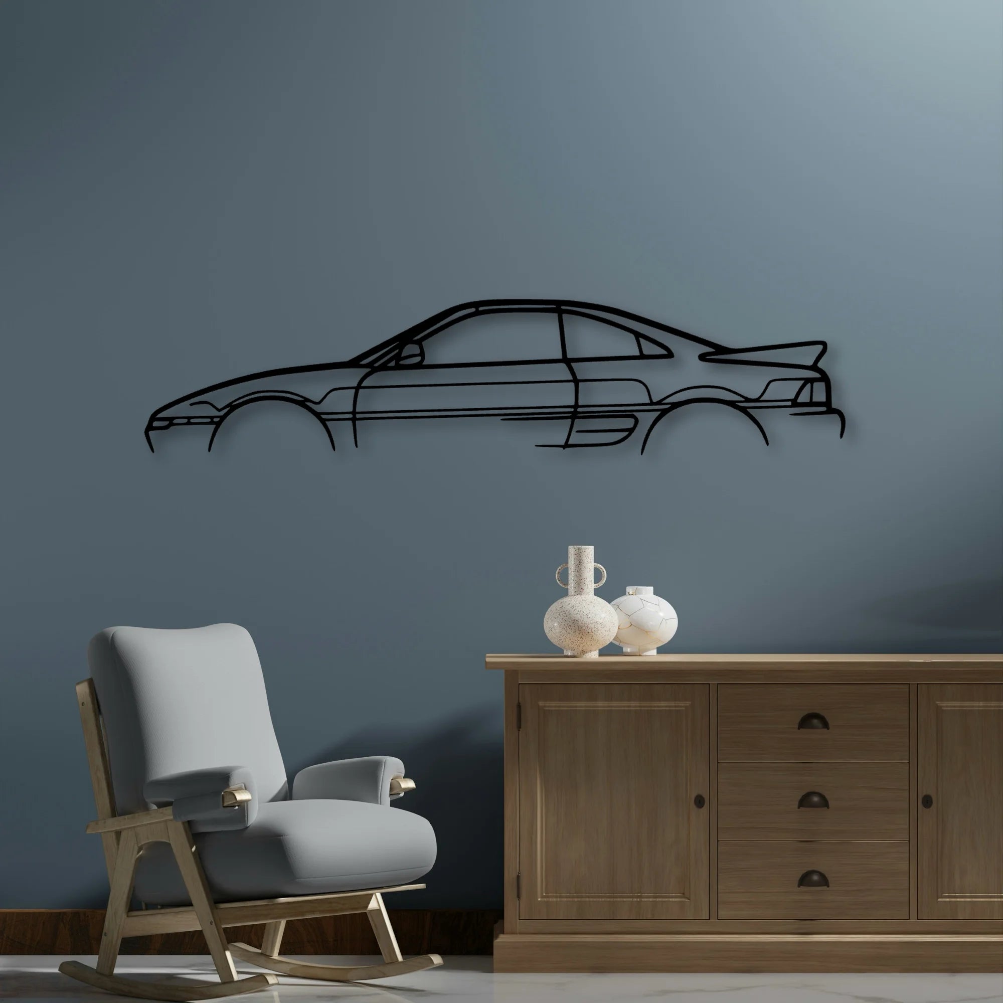 MR2 Classic Silhouette Metal Wall Art - Automotive Garage Decor