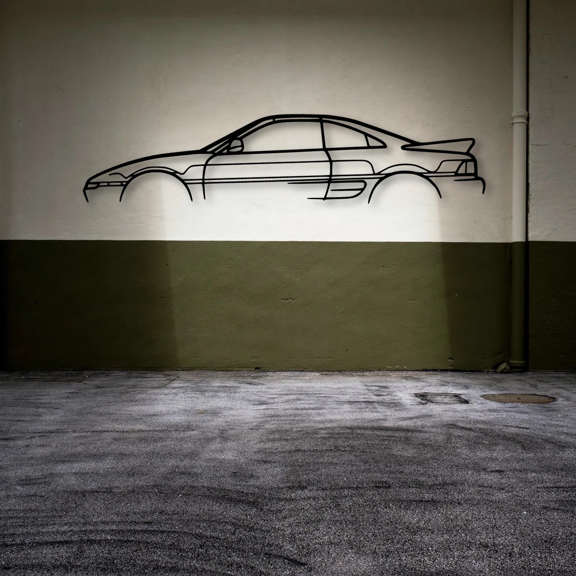 MR2 Classic Silhouette Metal Wall Art - Automotive Garage Decor
