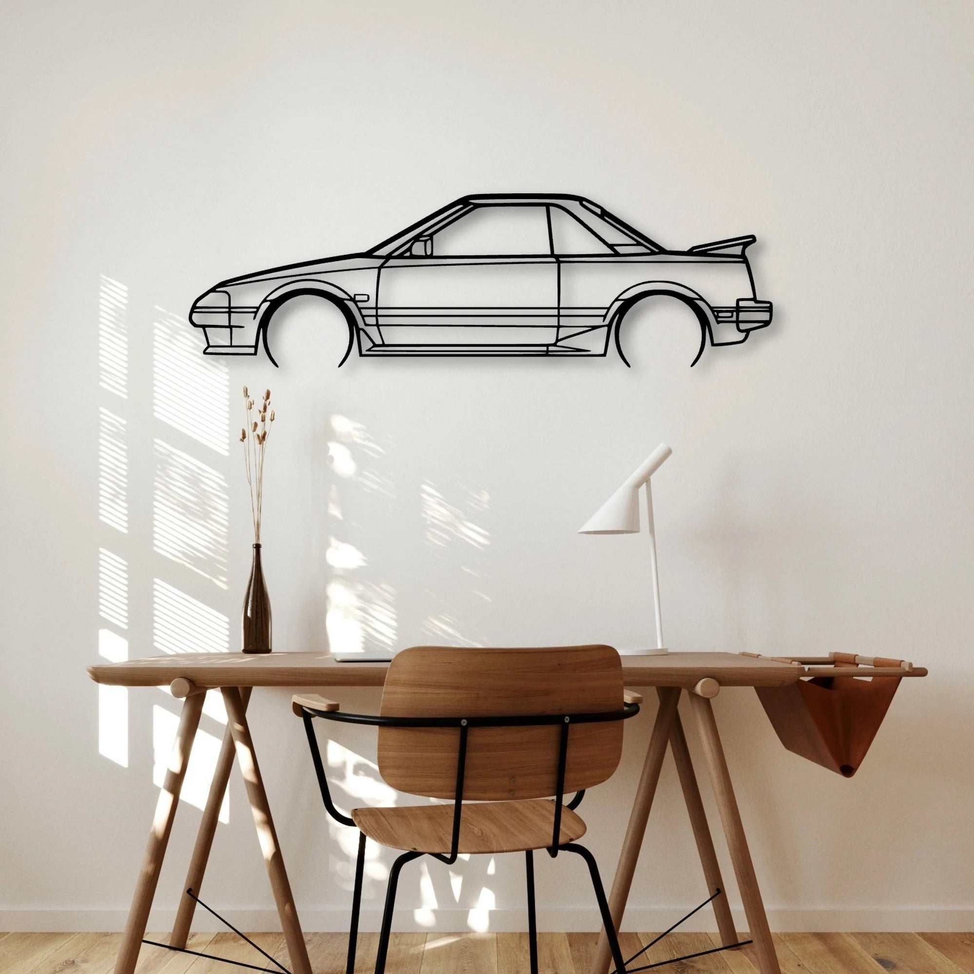 MR2 1986 Classic Silhouette Metal Wall Art - Automotive Garage Decor