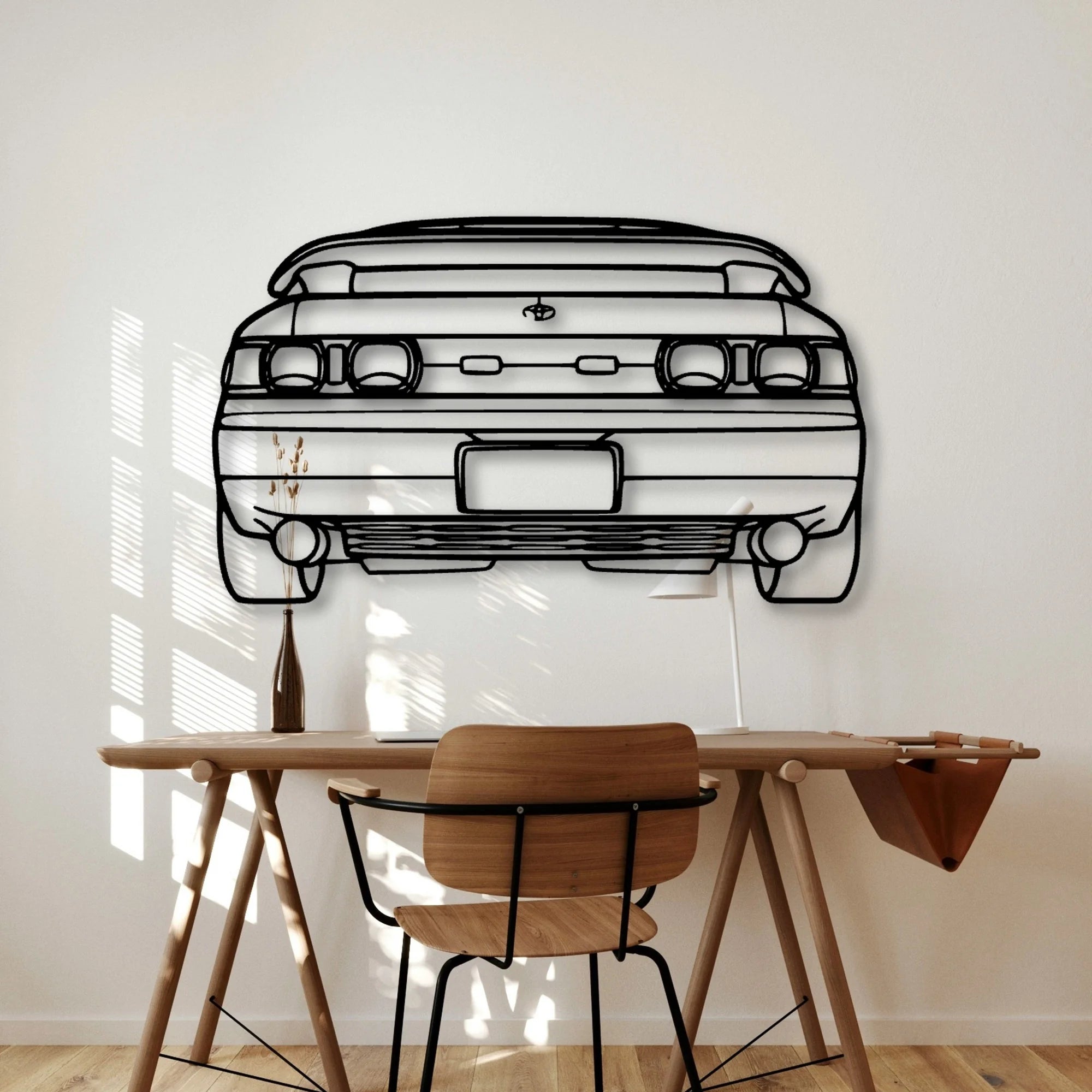 MR2 1993 Classic Silhouette Metal Wall Art - Automotive Garage Decor