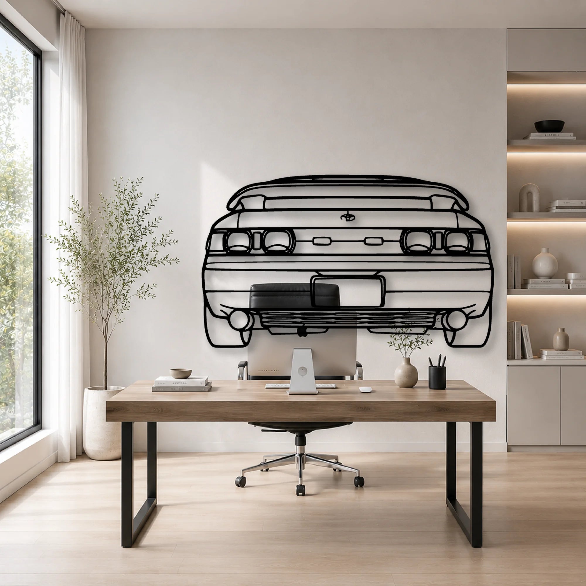 MR2 1993 Classic Silhouette Metal Wall Art - Automotive Garage Decor