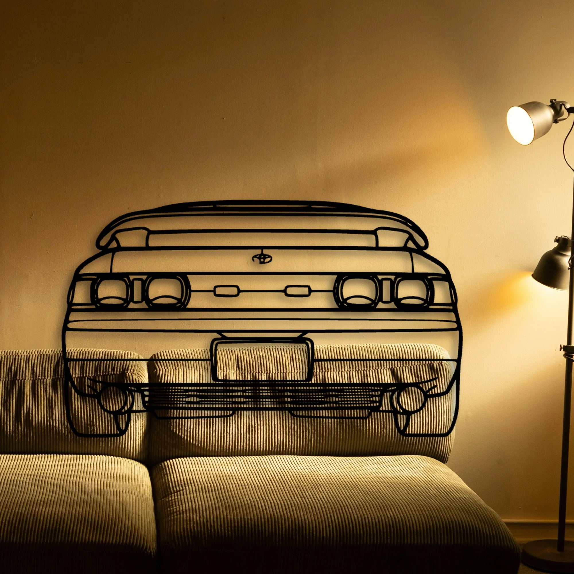 MR2 1993 Classic Silhouette Metal Wall Art - Automotive Garage Decor