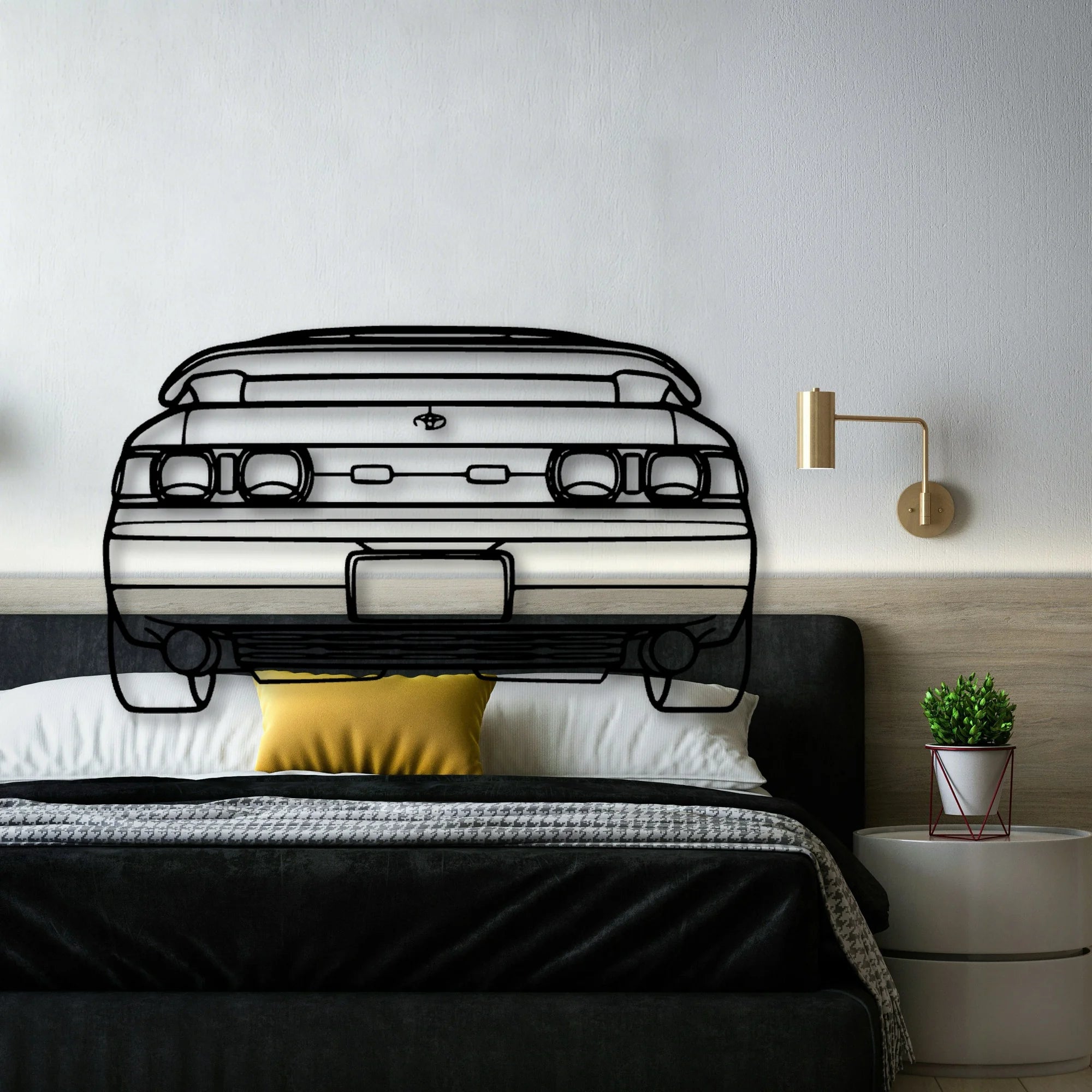 MR2 1993 Classic Silhouette Metal Wall Art - Automotive Garage Decor