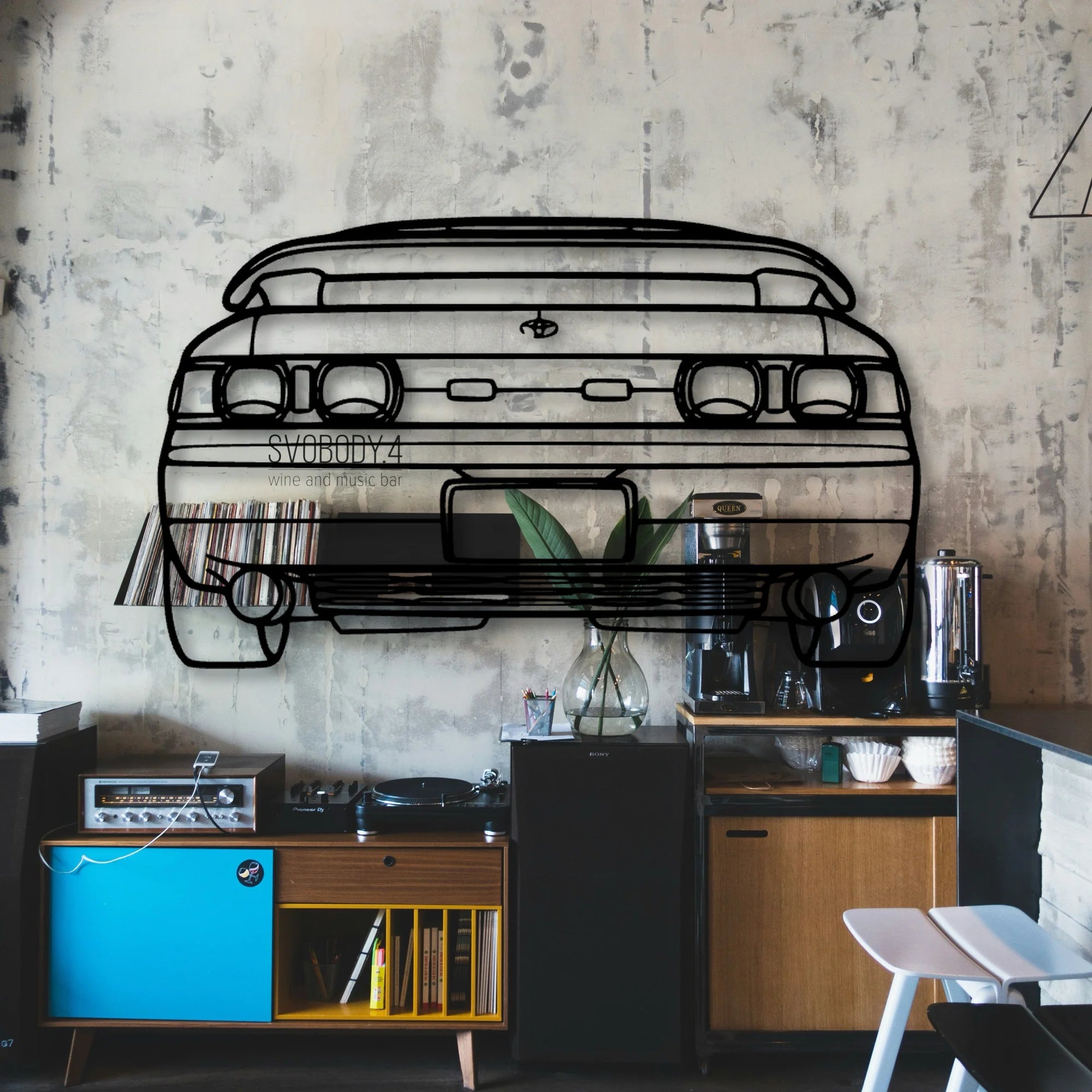 MR2 1993 Classic Silhouette Metal Wall Art - Automotive Garage Decor