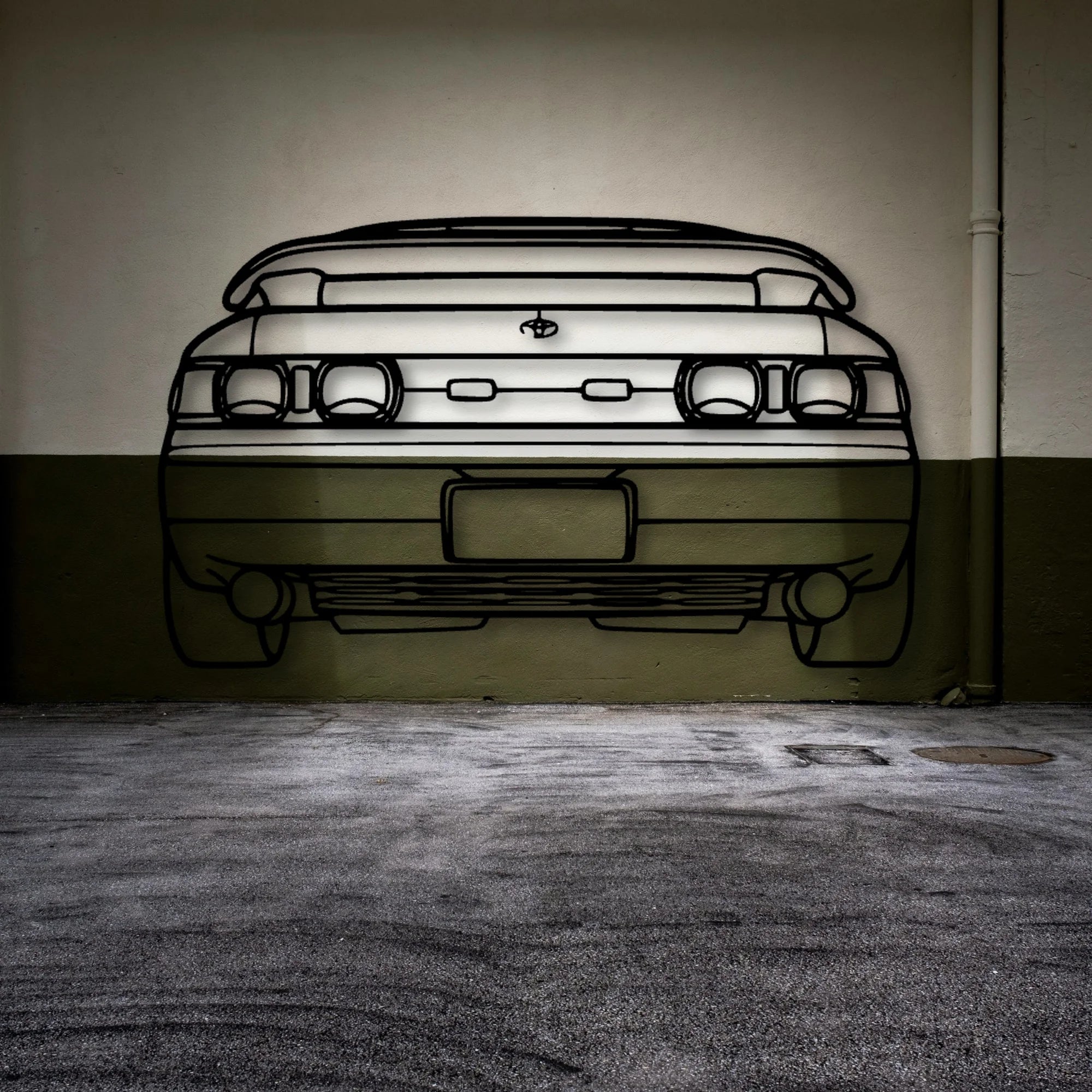 MR2 1993 Classic Silhouette Metal Wall Art - Automotive Garage Decor
