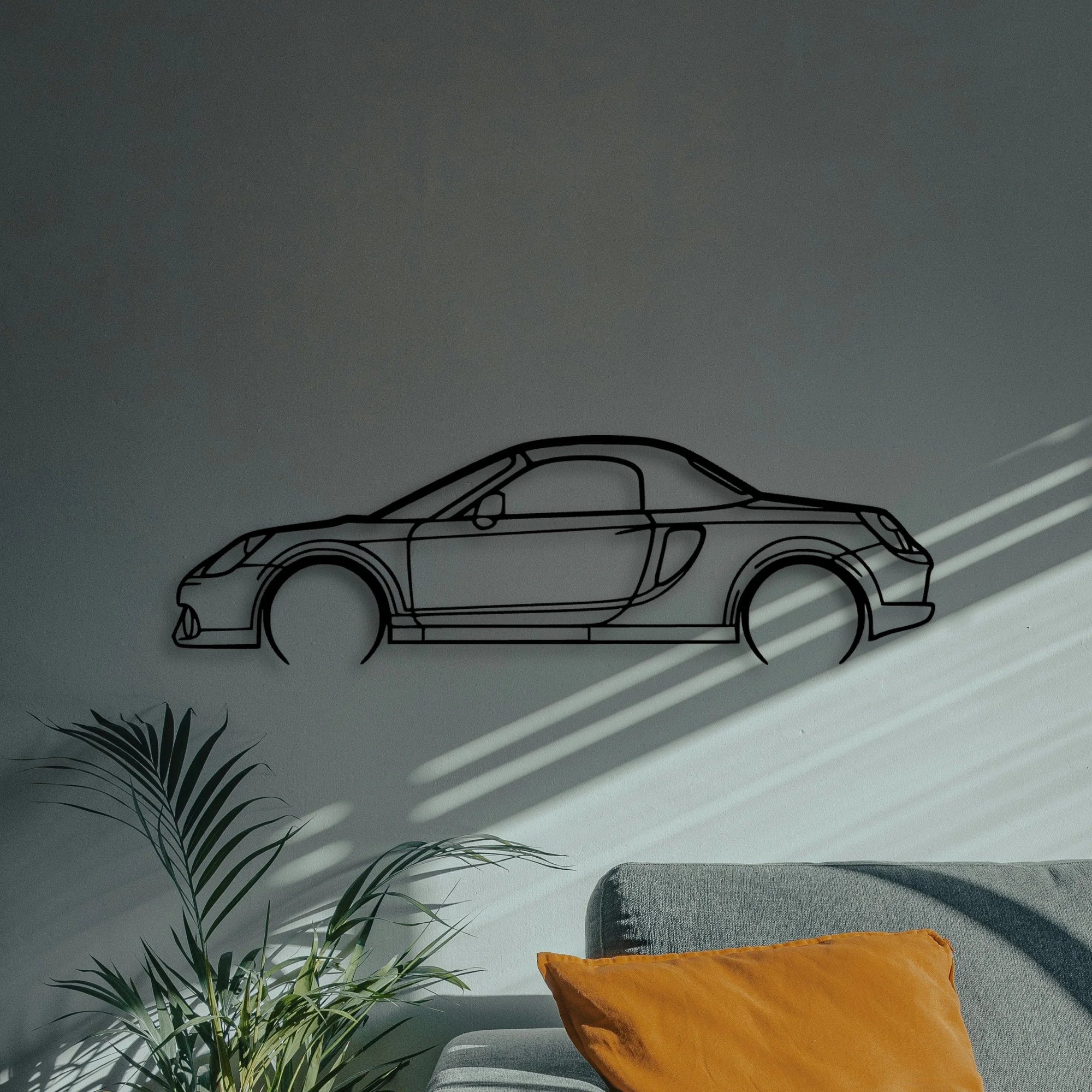 MR2 2003 Classic Silhouette Metal Wall Art - Automotive Garage Decor