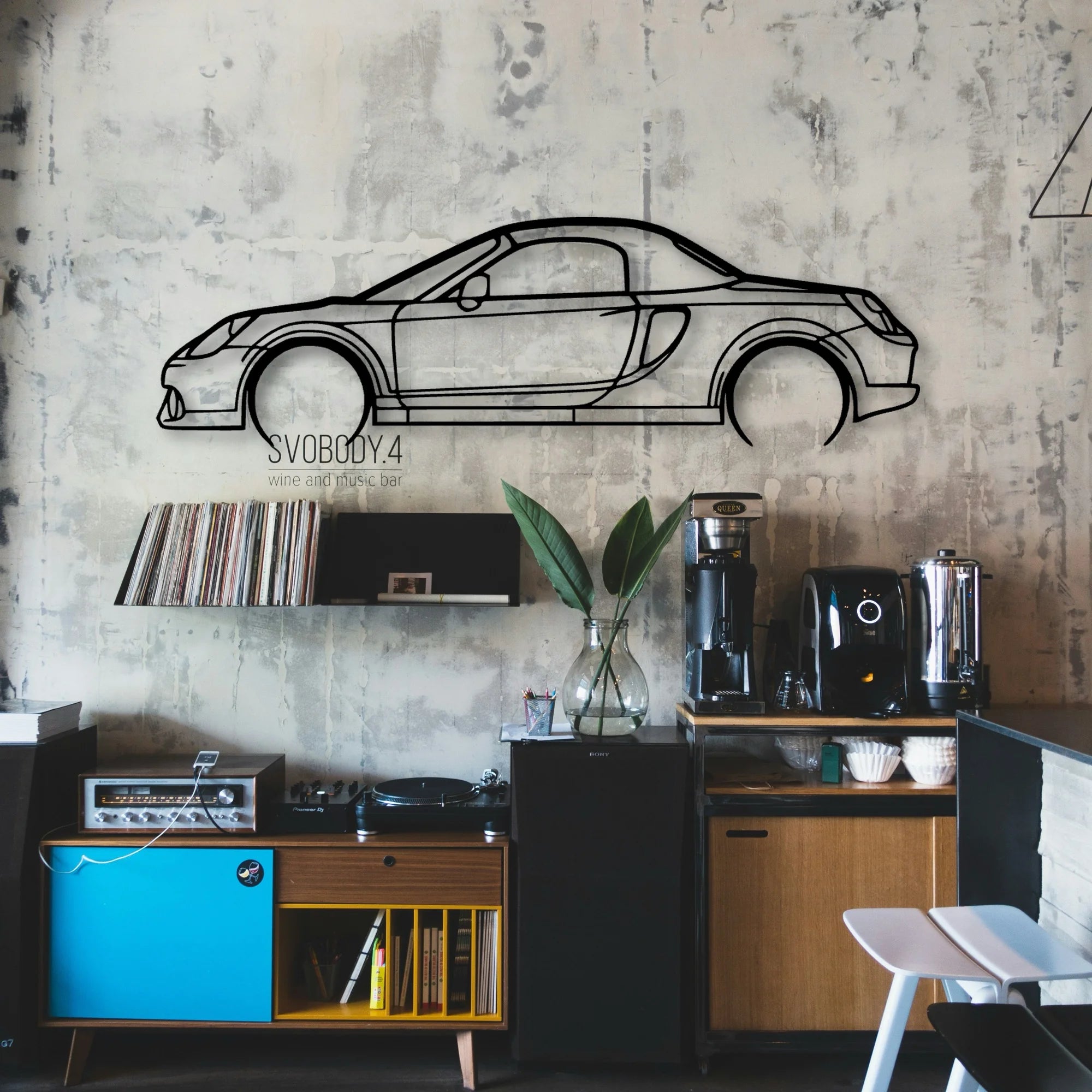 MR2 2003 Classic Silhouette Metal Wall Art - Automotive Garage Decor