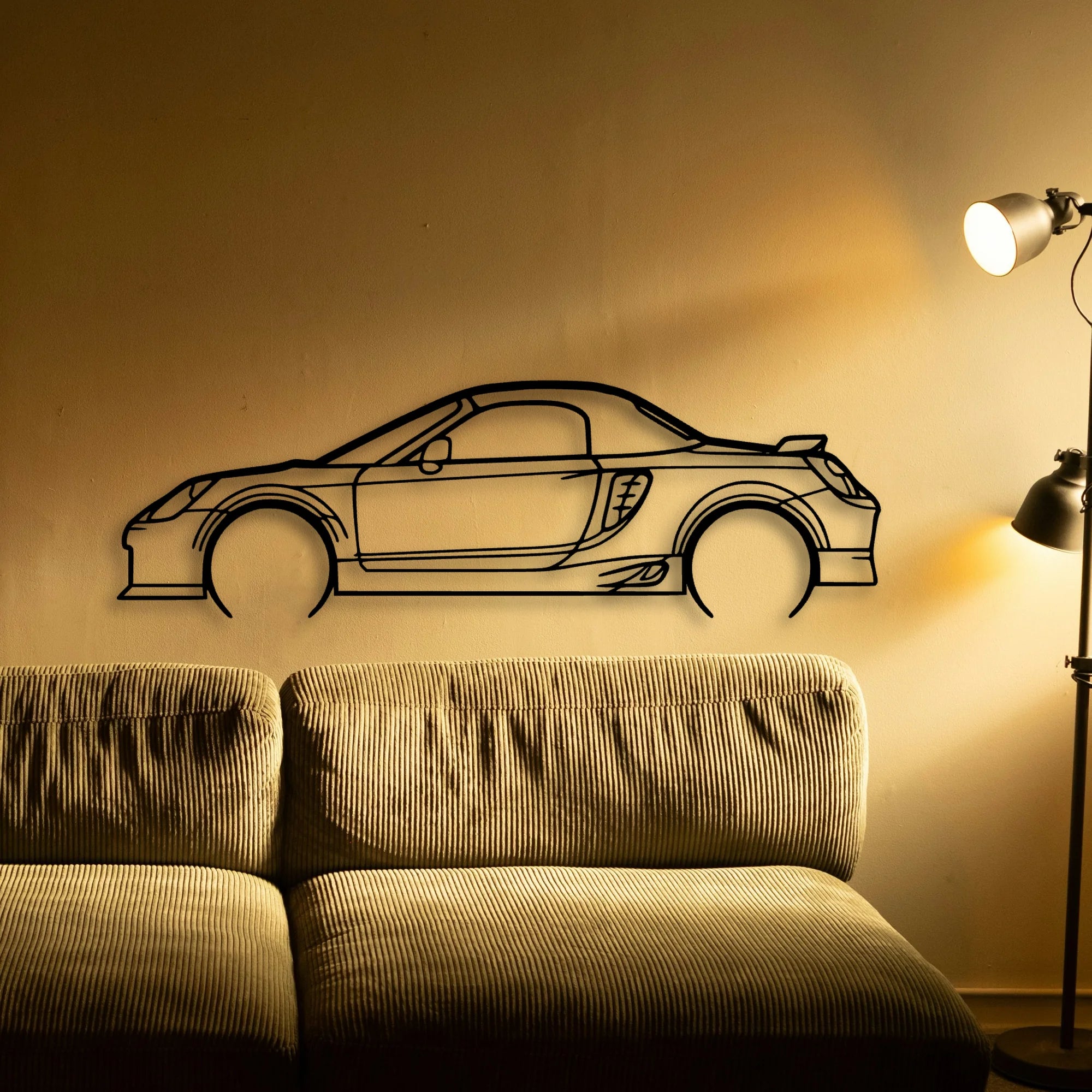 MR2 2005 Classic Silhouette Metal Wall Art - Automotive Garage Decor
