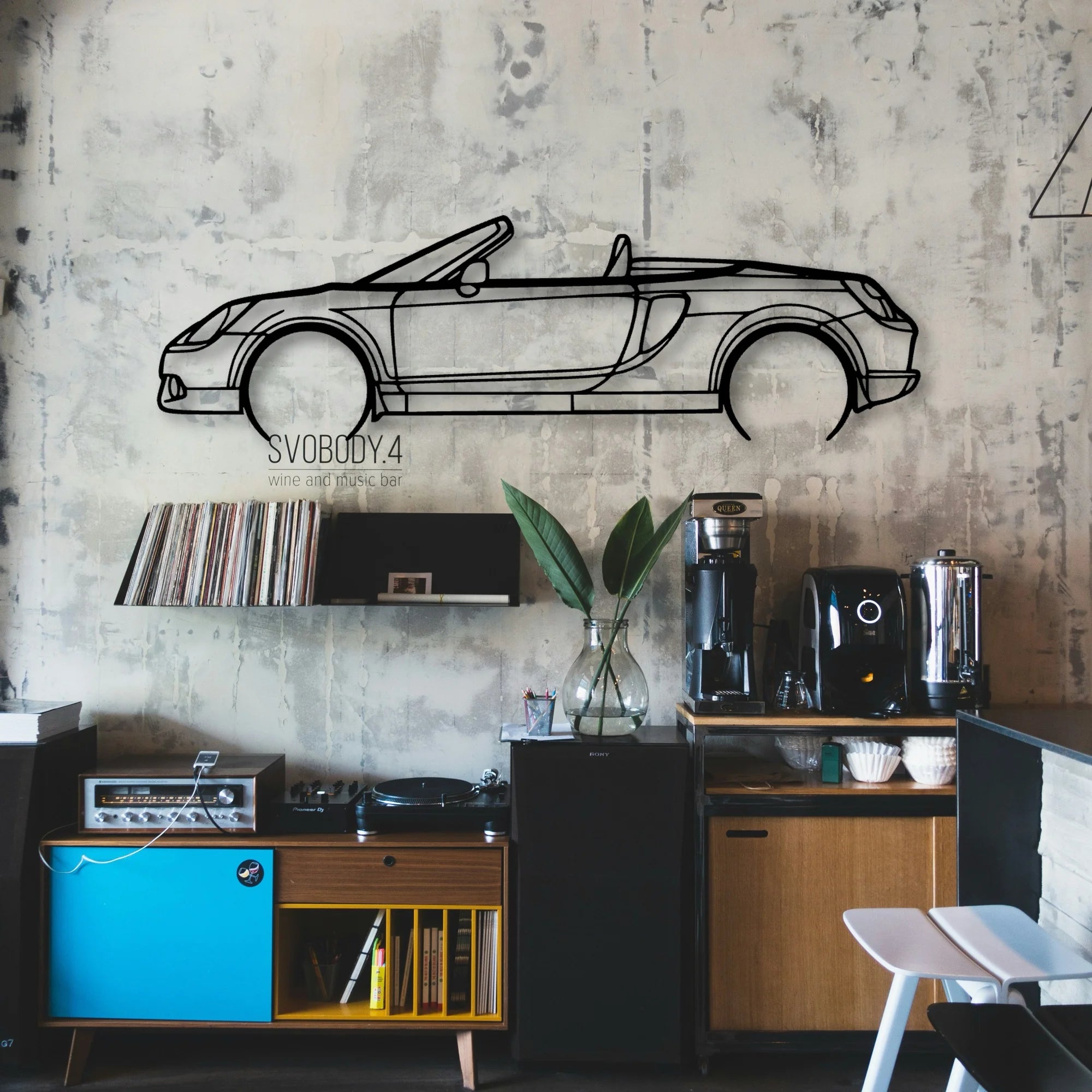 MR2 2006 Classic Silhouette Metal Wall Art - Automotive Garage Decor