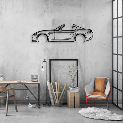 MX-5 RF 2 Classic Silhouette Metal Wall Art - Automotive Garage Decor