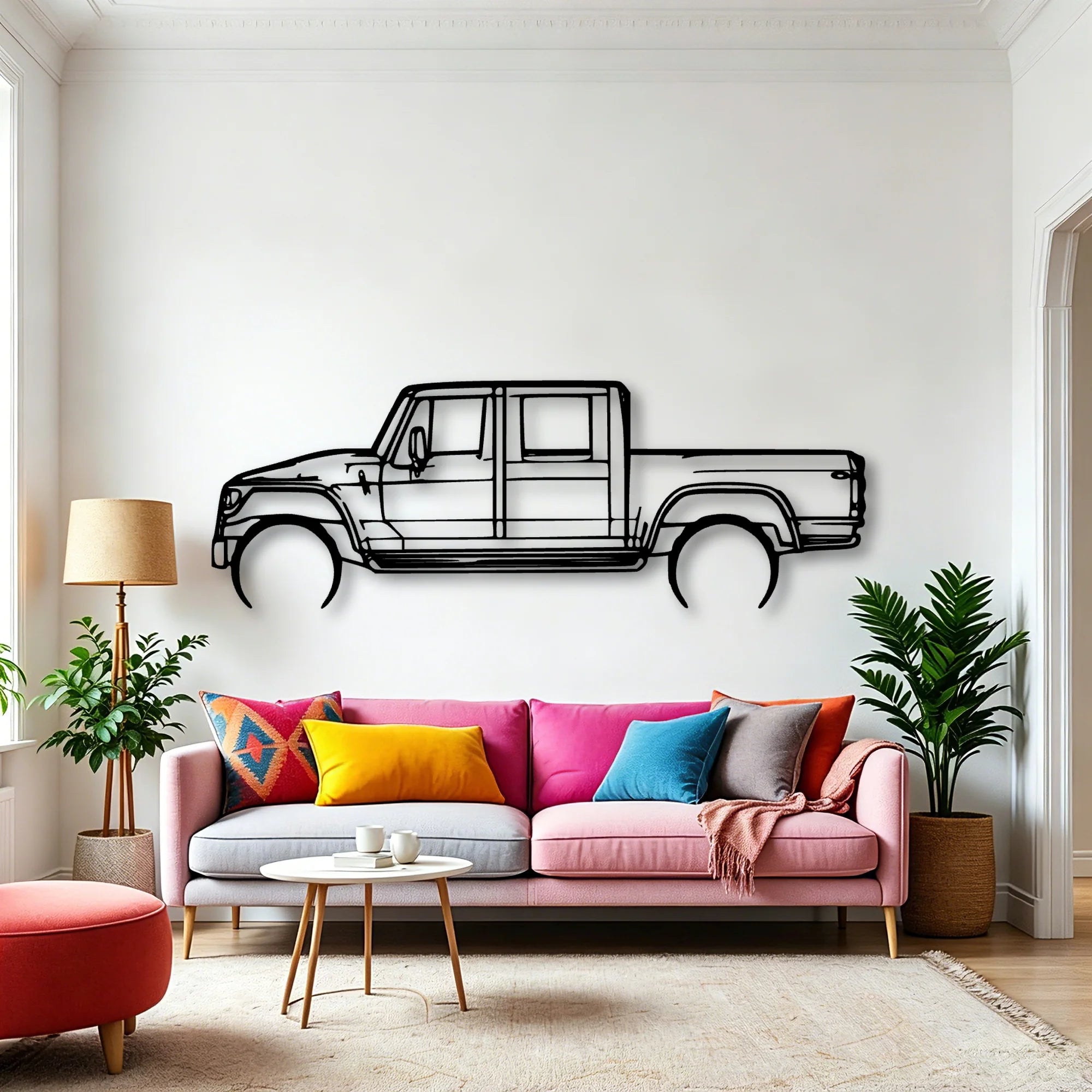 MXT Classic Silhouette Metal Wall Art - Automotive Garage Decor