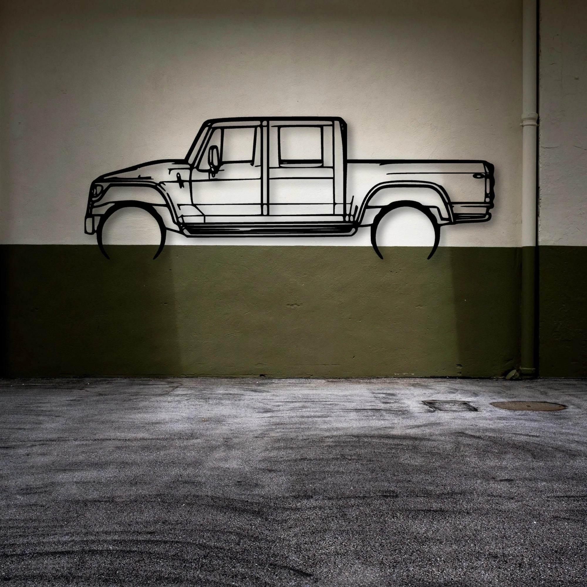 MXT Classic Silhouette Metal Wall Art - Automotive Garage Decor