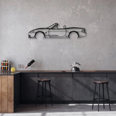 MX 5 NB Classic Silhouette Metal Wall Art - Automotive Garage Decor