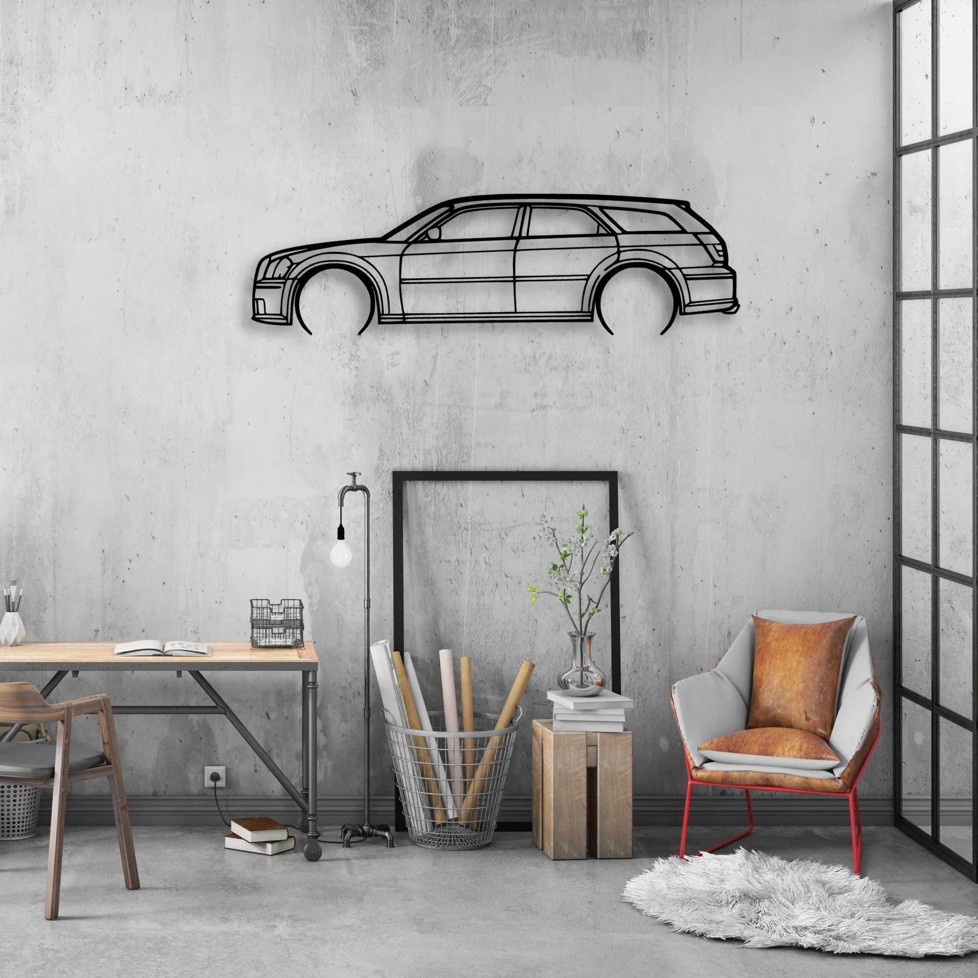 Magnum RT 2005 Classic Silhouette Metal Wall Art - Automotive Garage Decor