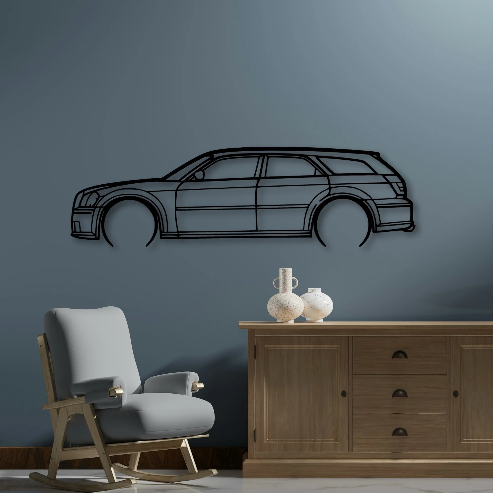 Magnum RT 2005 Classic Silhouette Metal Wall Art - Automotive Garage Decor