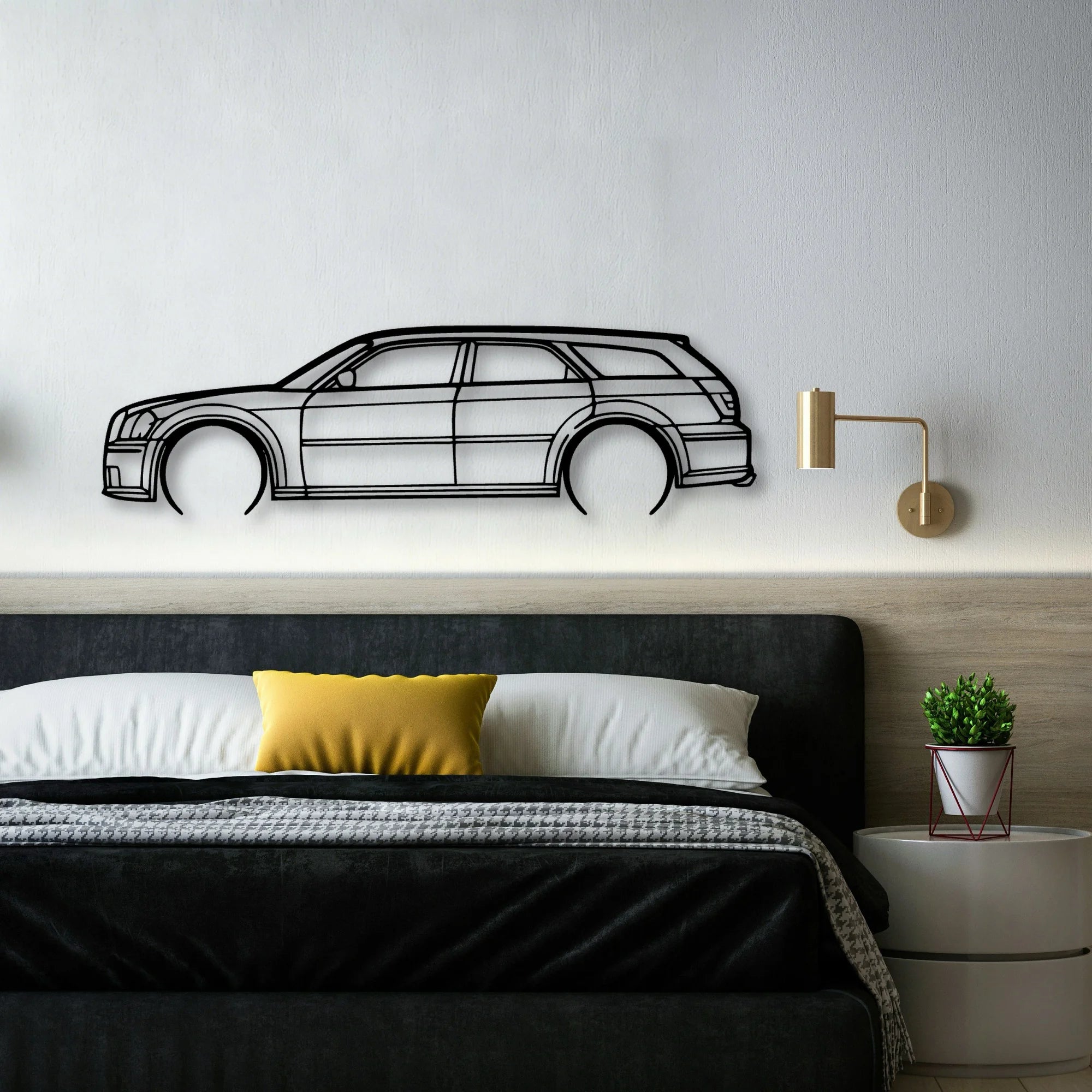Magnum RT 2005 Classic Silhouette Metal Wall Art - Automotive Garage Decor