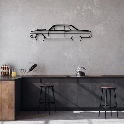 Mali SS 1965 Classic Silhouette Metal Wall Art - Automotive Garage Decor