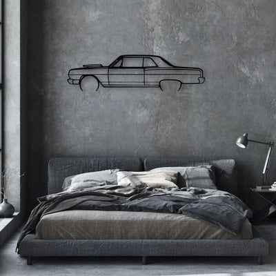Mali SS 1965 Classic Silhouette Metal Wall Art - Automotive Garage Decor