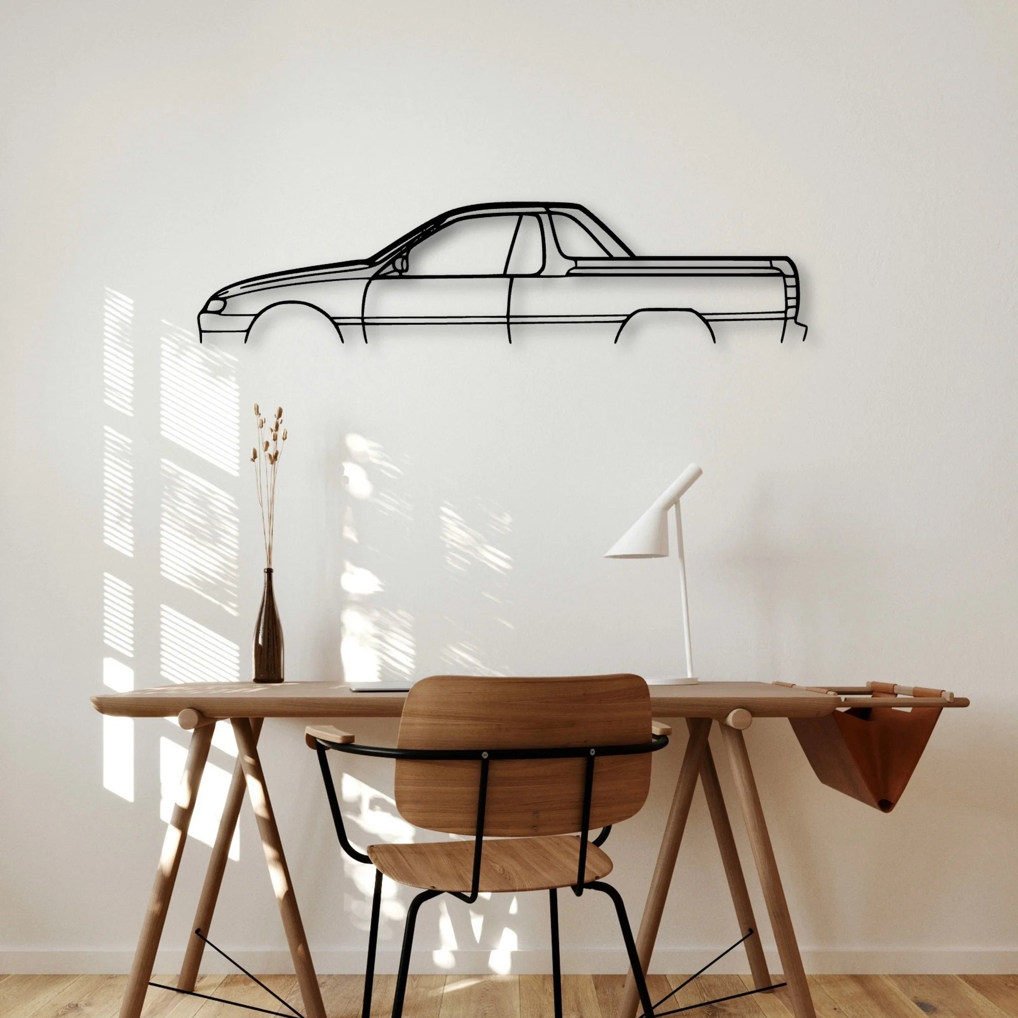 Maloo UTE 1998 Classic Silhouette Metal Wall Art - Automotive Garage Decor