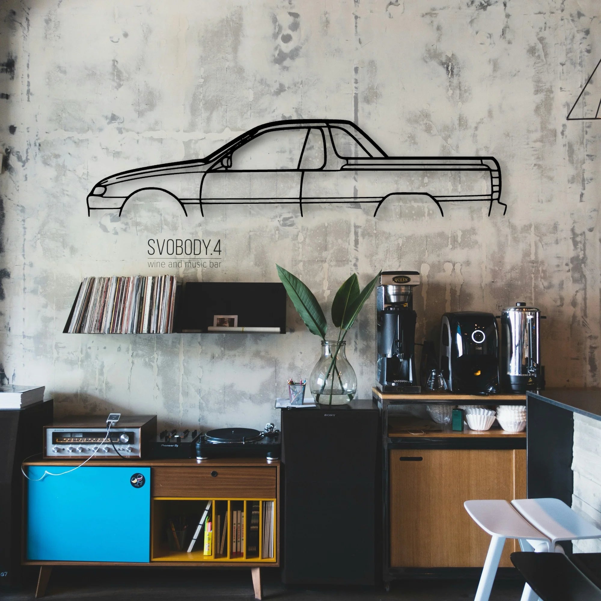 Maloo UTE 1998 Classic Silhouette Metal Wall Art - Automotive Garage Decor