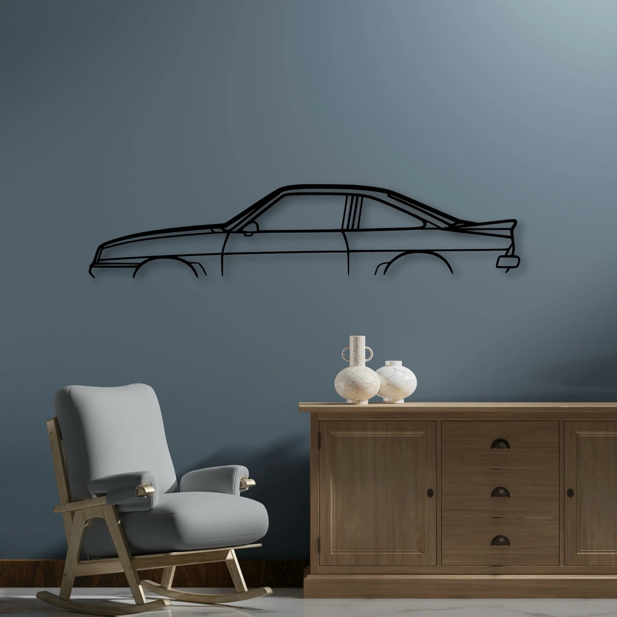 Manta GSI 1986 Classic Silhouette Metal Wall Art - Automotive Garage Decor