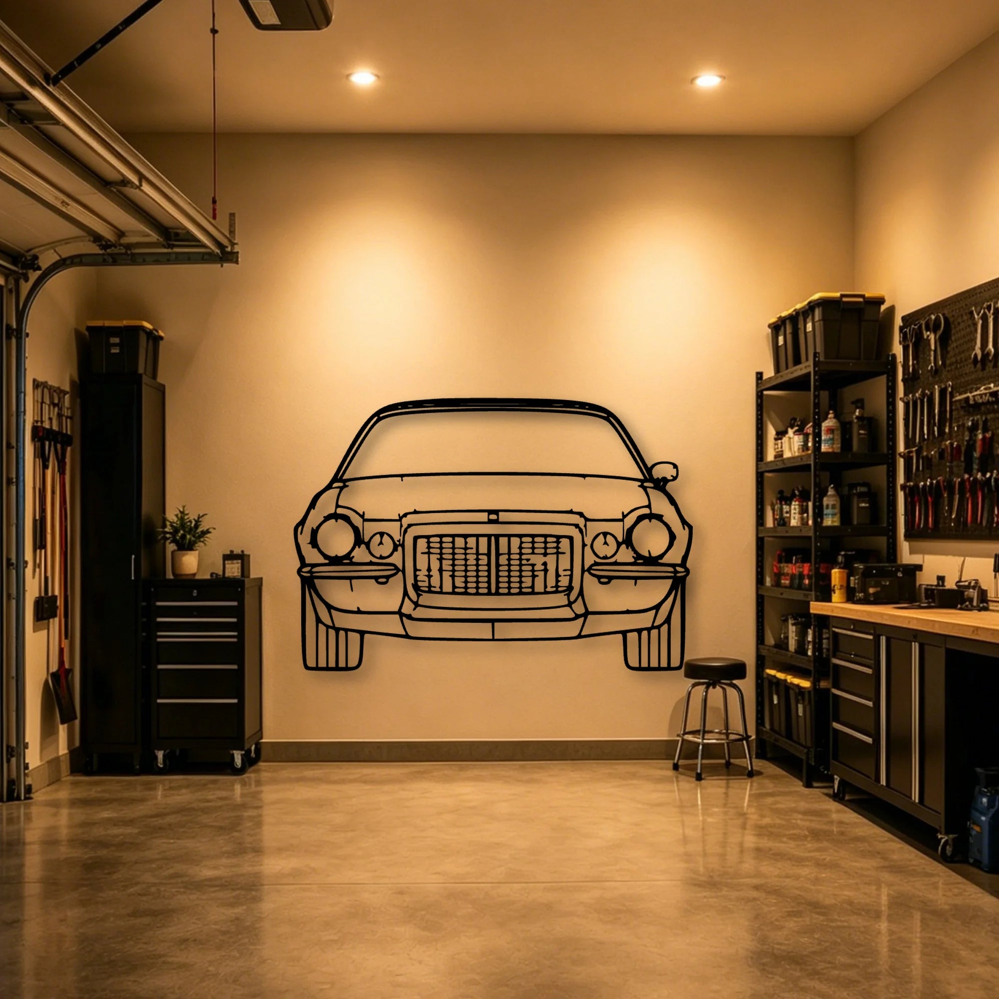 Maro Z28 1972 Classic Silhouette Metal Wall Art - Automotive Garage Decor