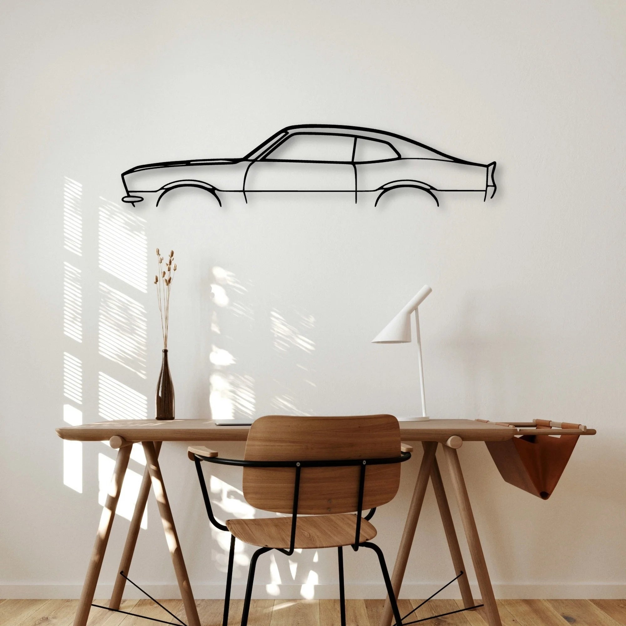 Maverick 1970 2 Classic Silhouette Metal Wall Art - Automotive Garage Decor