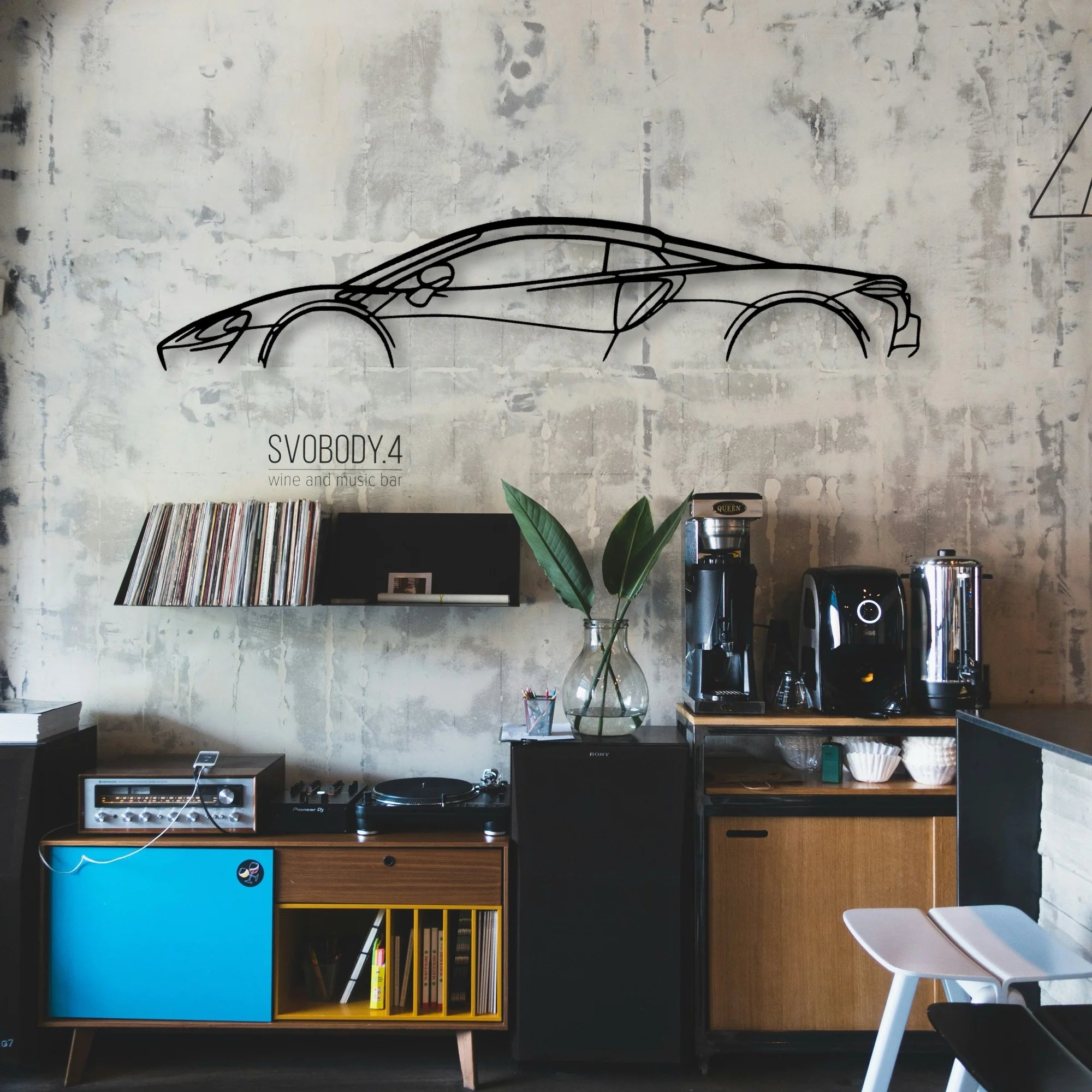 Mcl Artura Classic Silhouette Metal Wall Art - Automotive Garage Decor