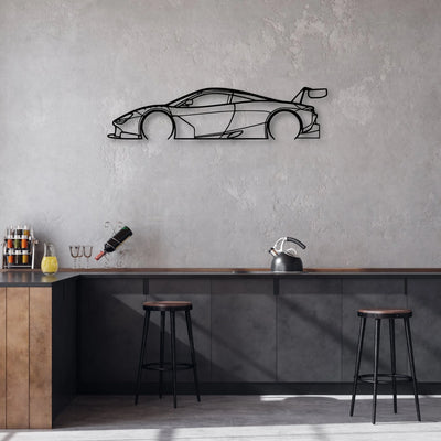 Mcl GT3 Classic Silhouette Metal Wall Art - Automotive Garage Decor